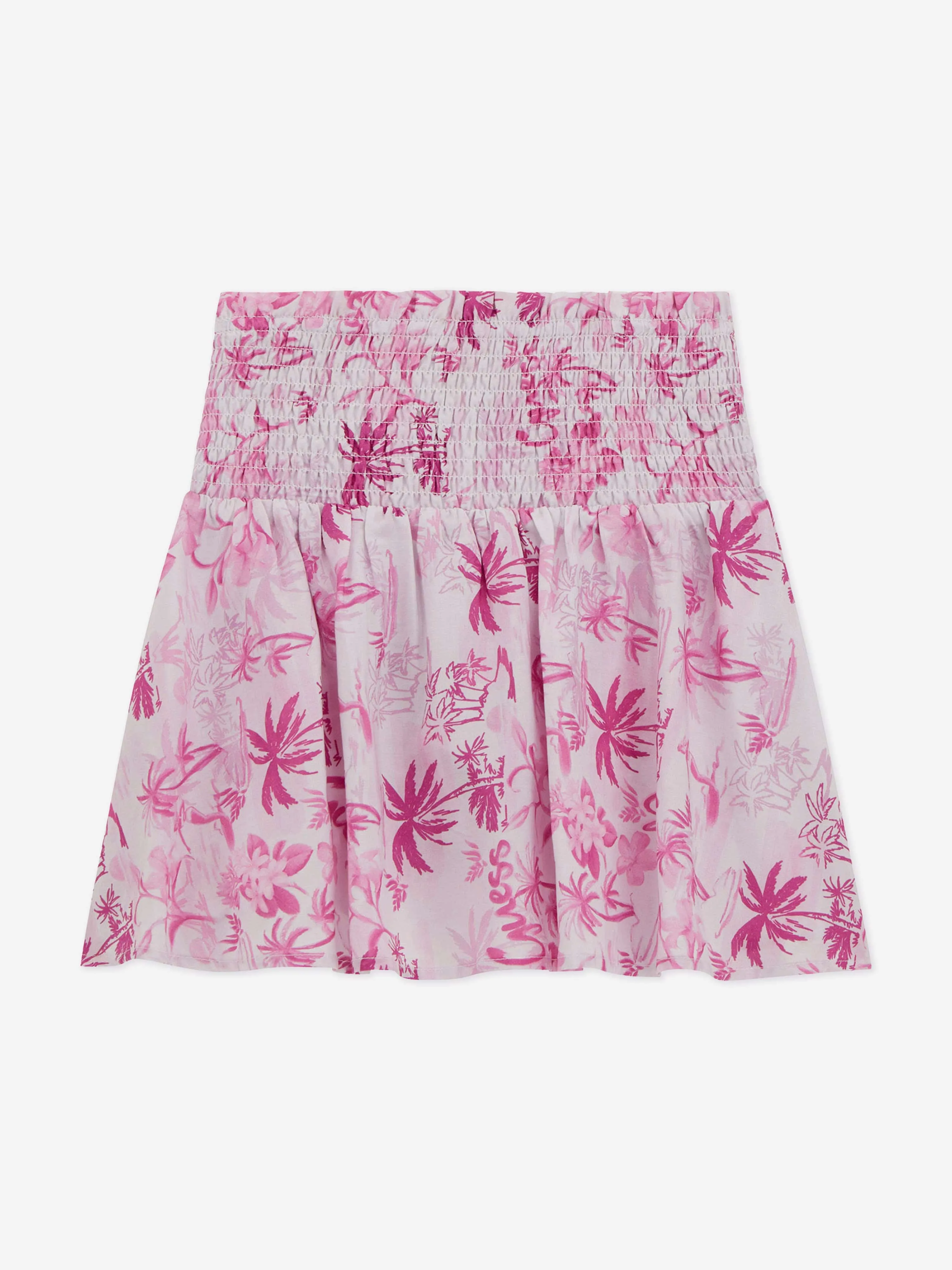 Girls Palm Tree Mini Skirt in Pink