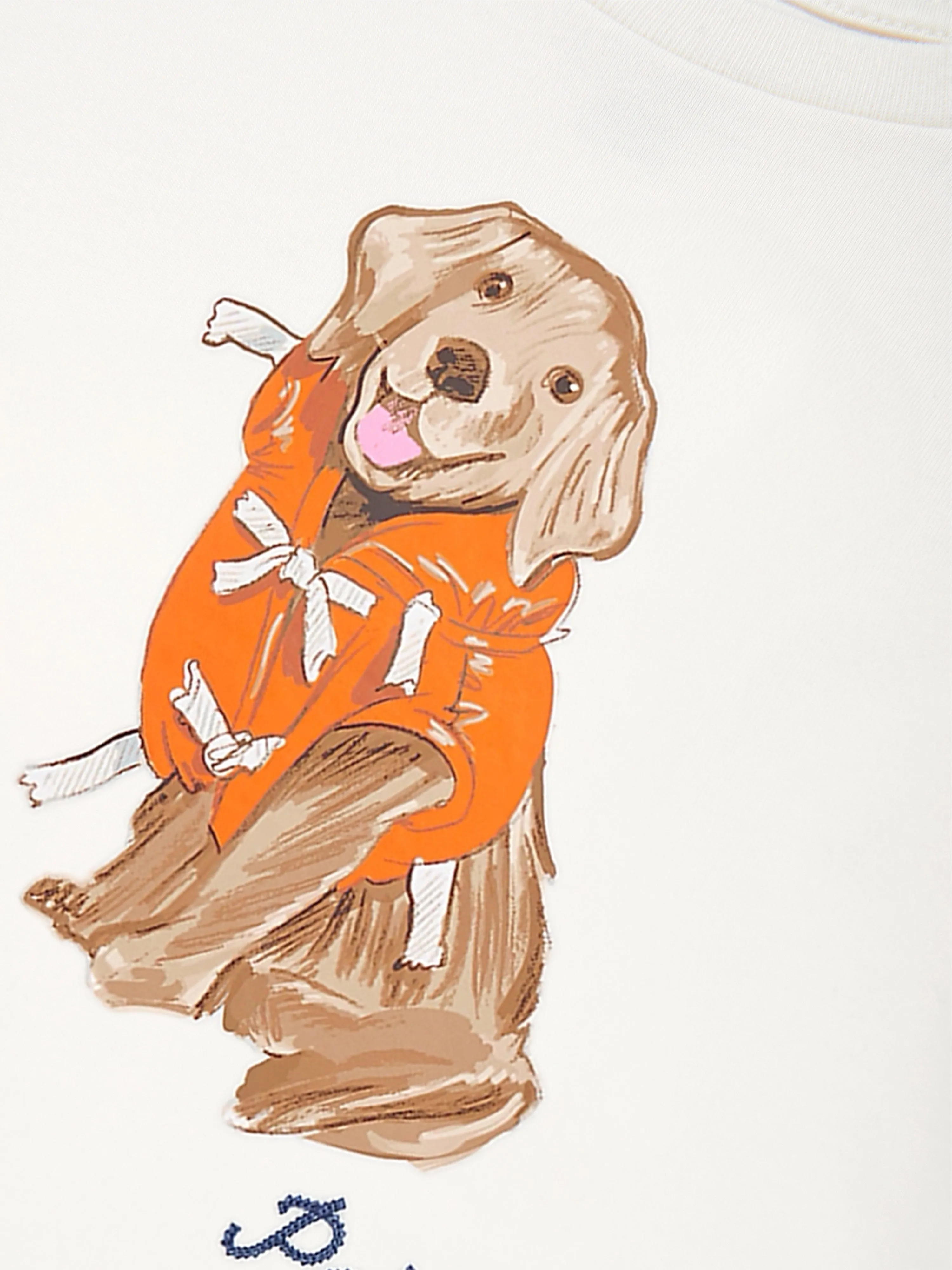 Girls Polo Puppy T-Shirt in White