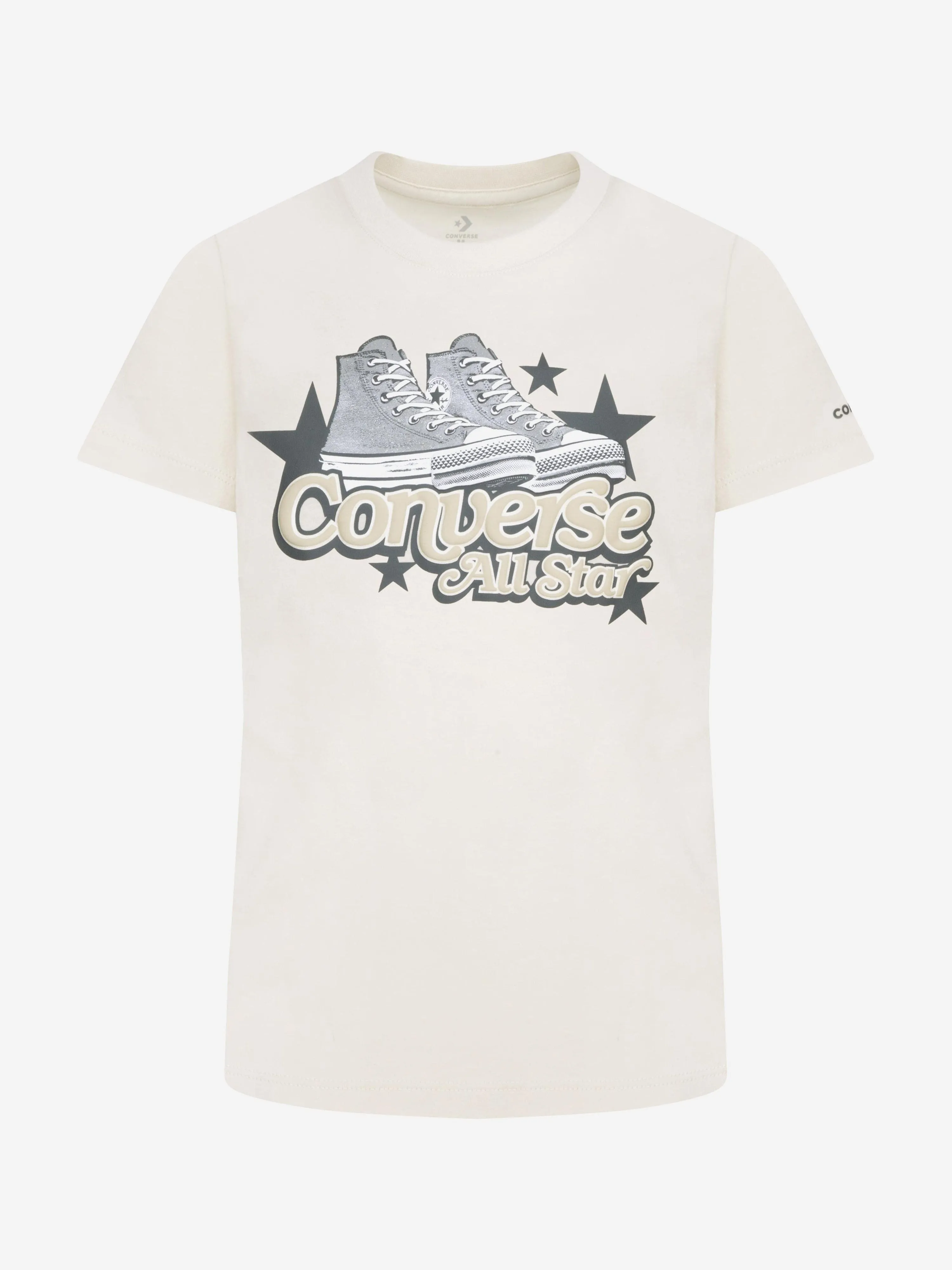 Girls Retro Trainer GFX T-Shirt in Ivory