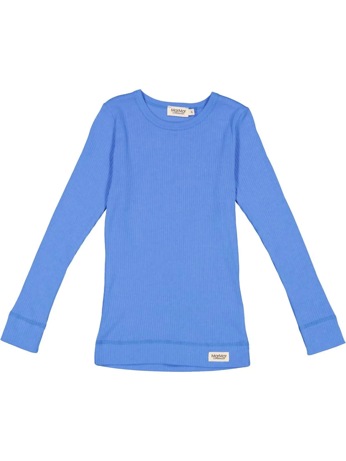 Girls Ribbed Long Sleeve Shirt In Vivid Blue ecco Shoes