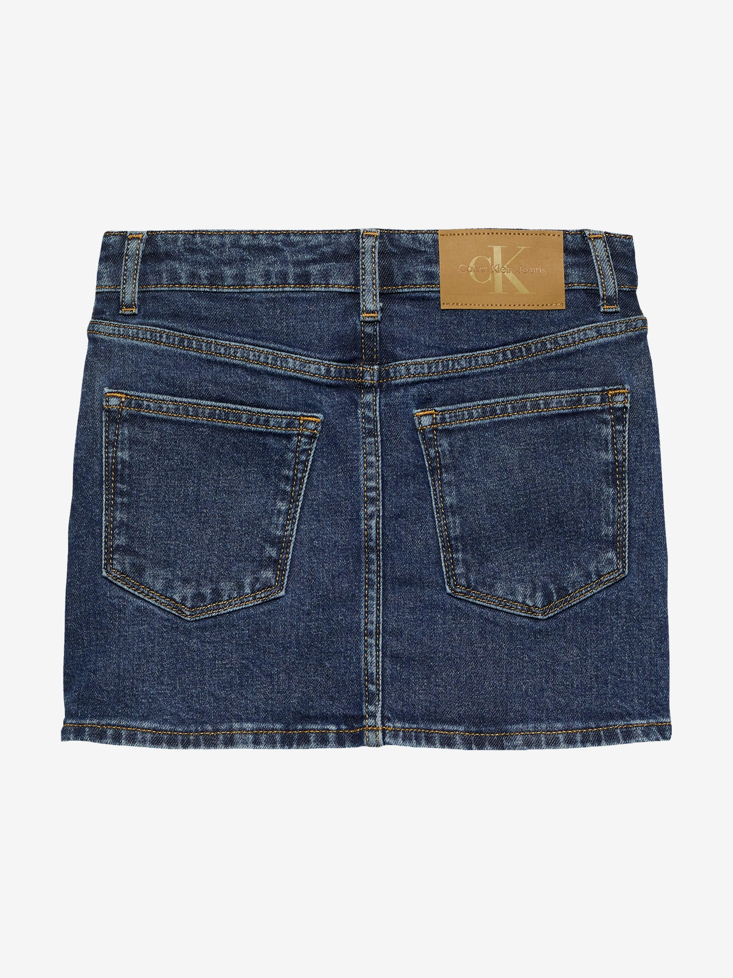 Girls Rinse Denim Mini Skirt in Blue