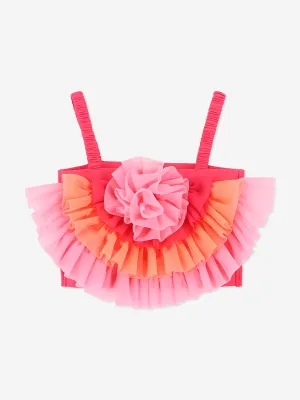 Girls Rosetta Blooming Marvellous Tulle Top in Pink