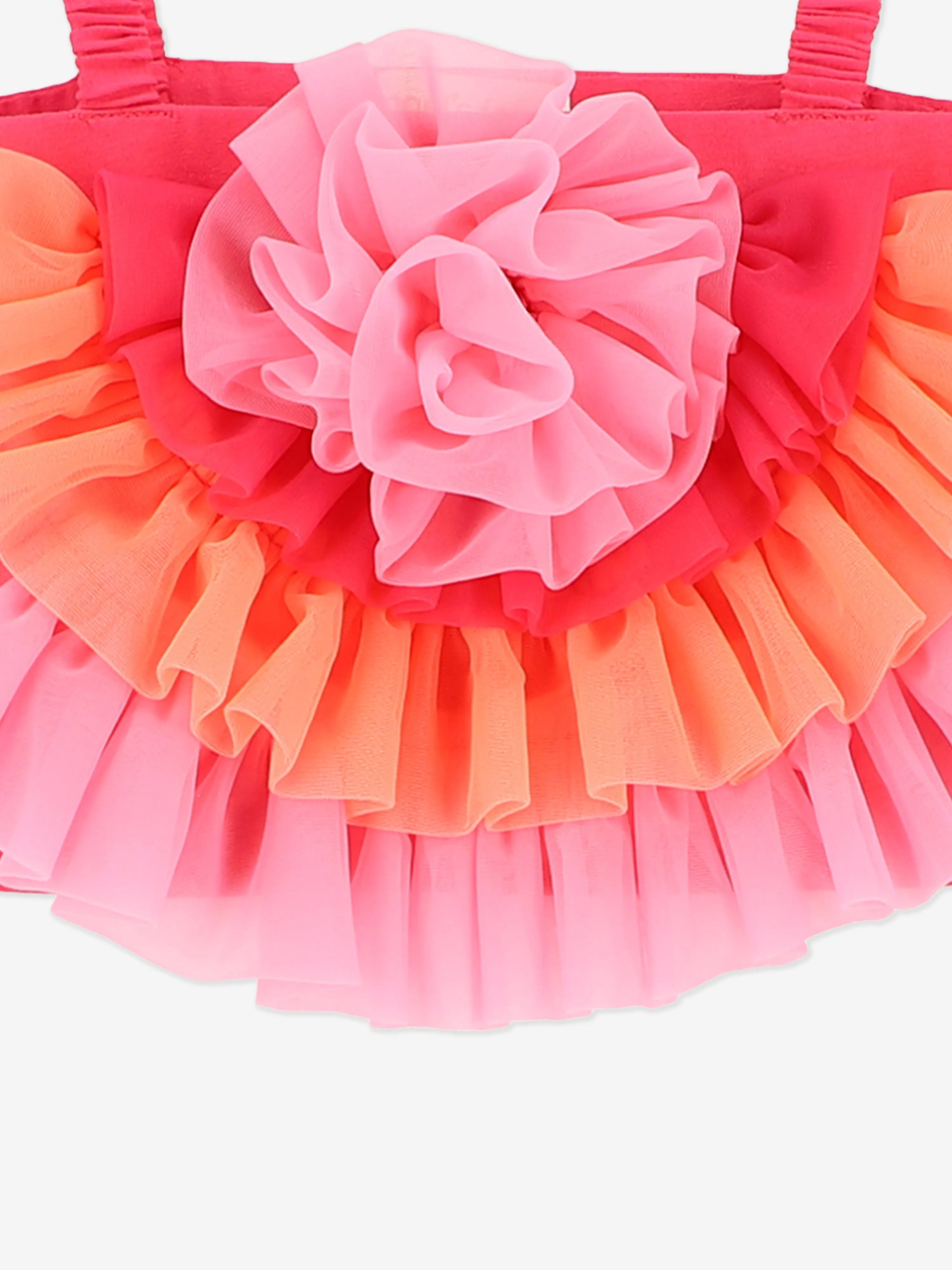 Girls Rosetta Blooming Marvellous Tulle Top in Pink