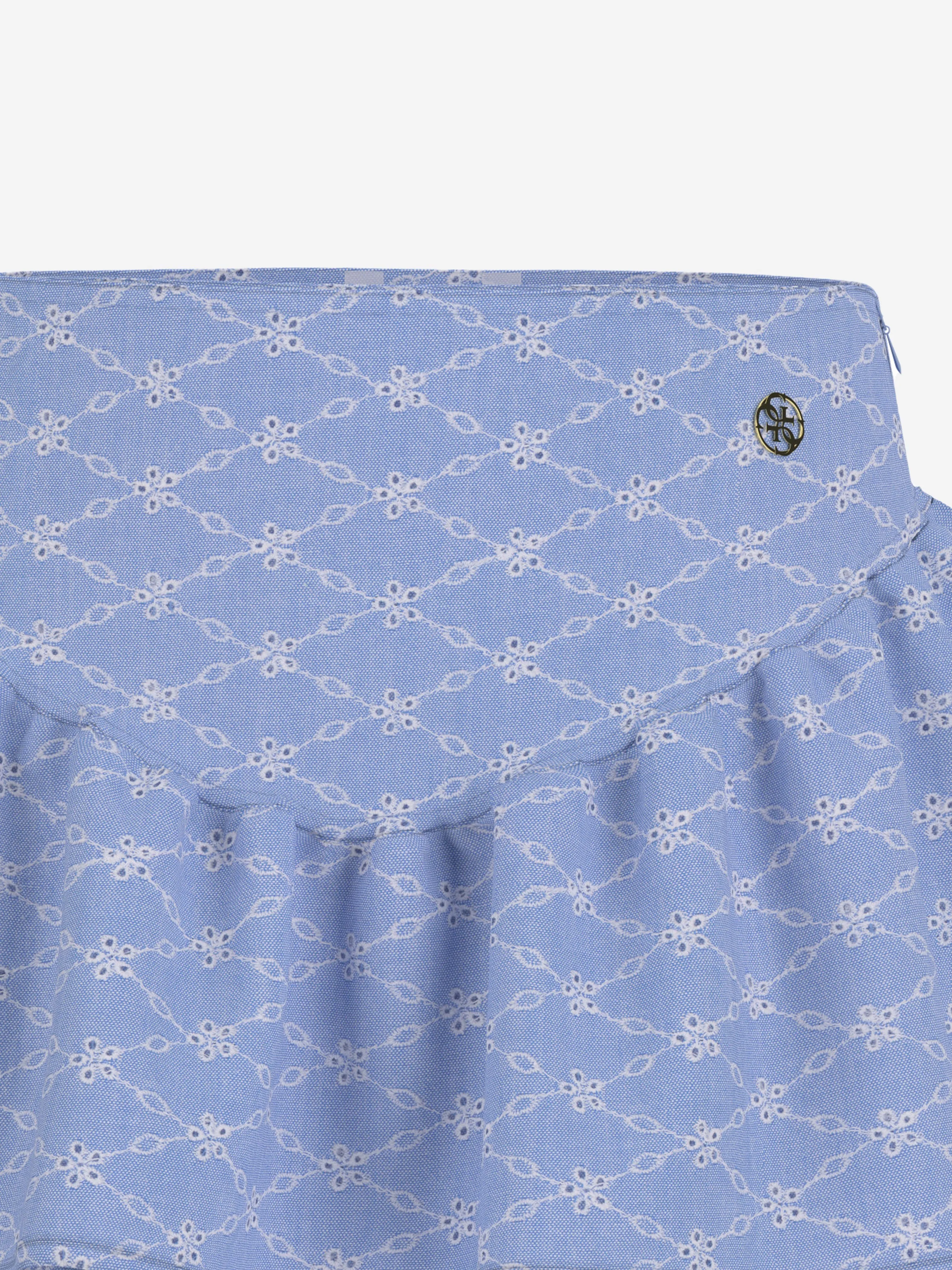 Girls Sangallo Oxford Skirt in Blue