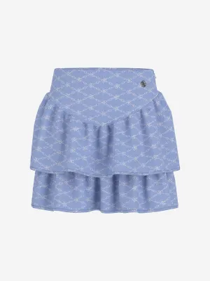 Girls Sangallo Oxford Skirt in Blue
