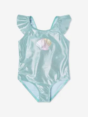 Girls Seashell Swimsuit in Green (UPF50 )