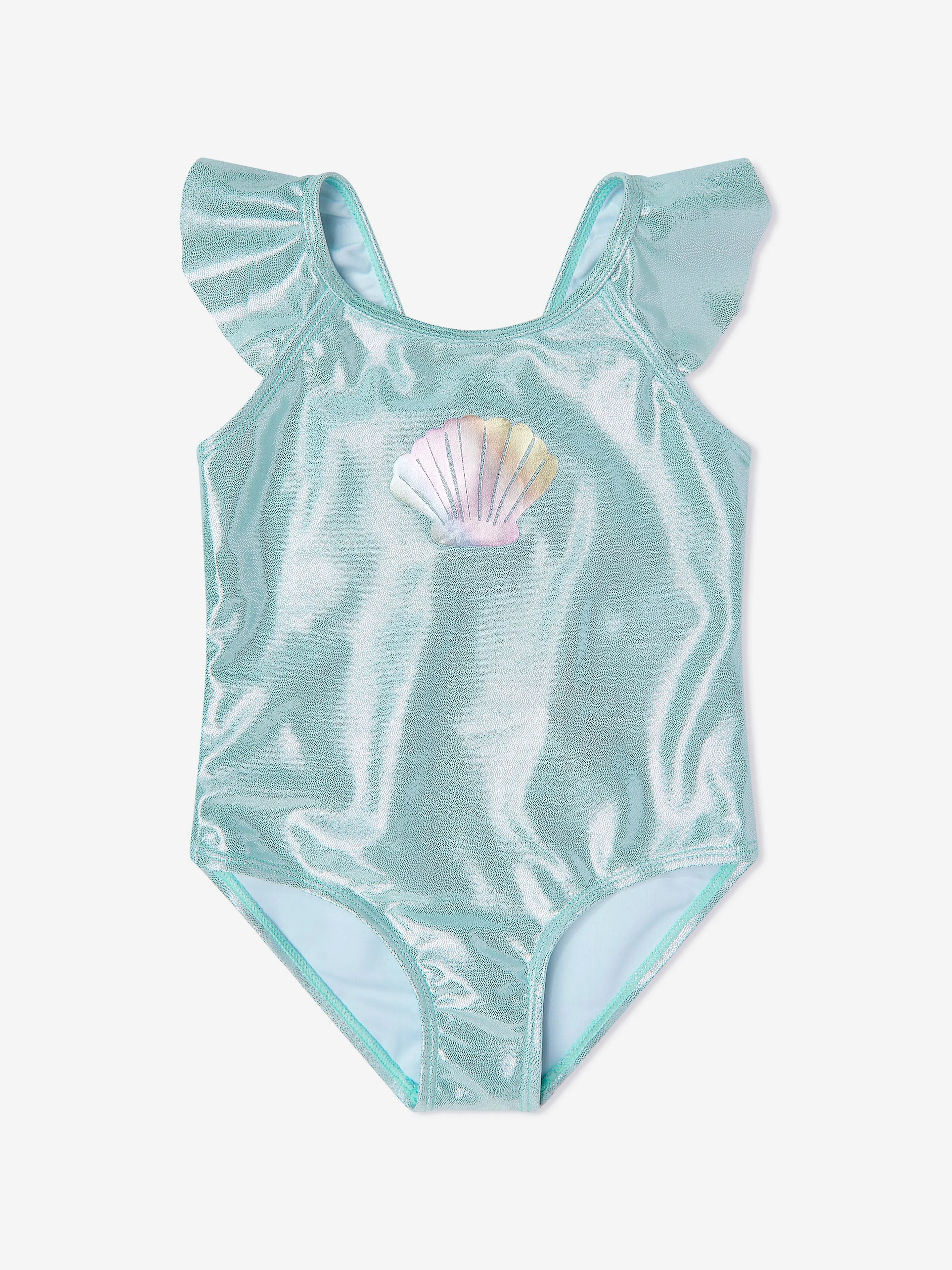 Girls Seashell Swimsuit in Green (UPF50 )