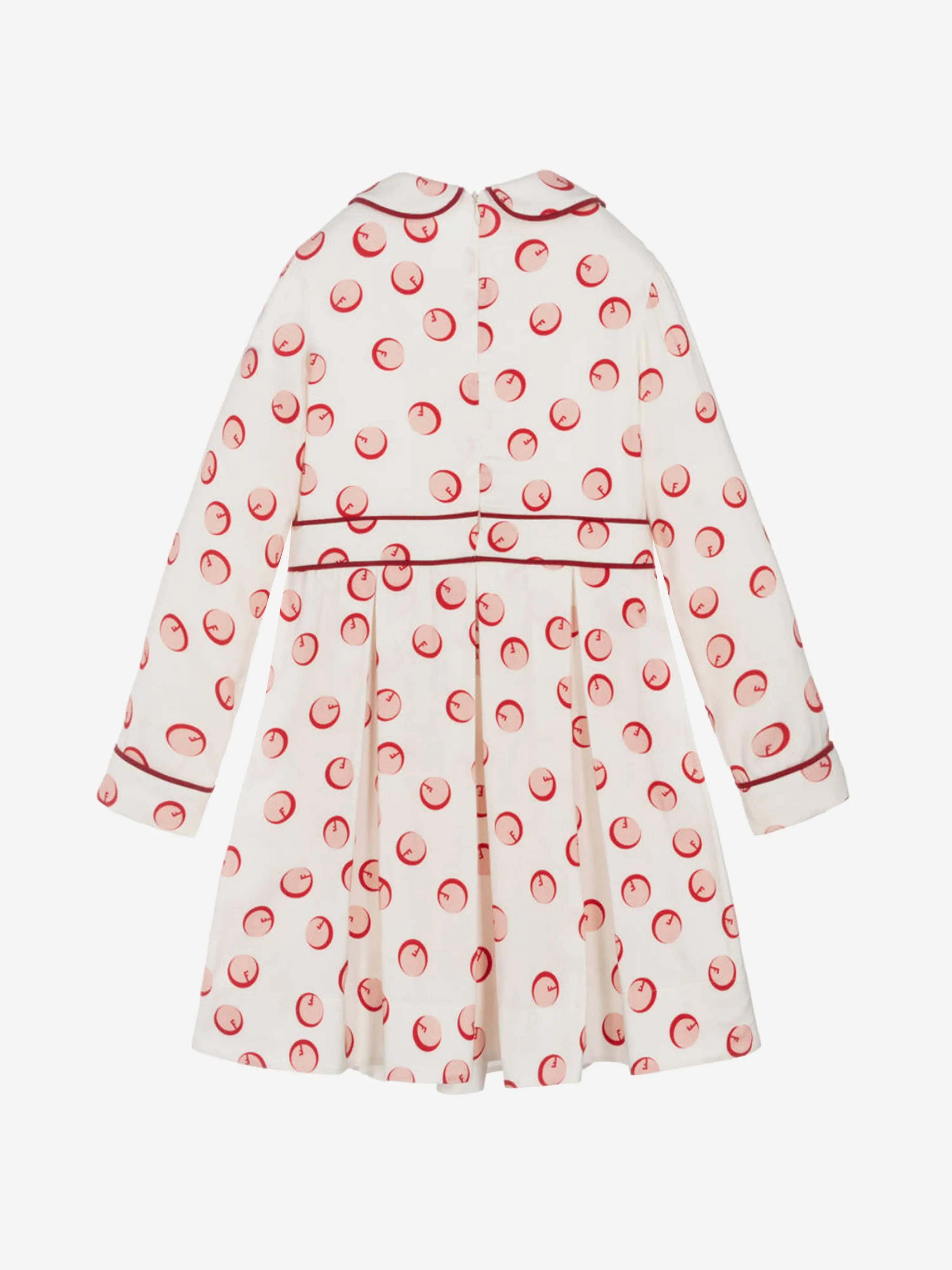 Girls Shadow Bubbles Dress in White