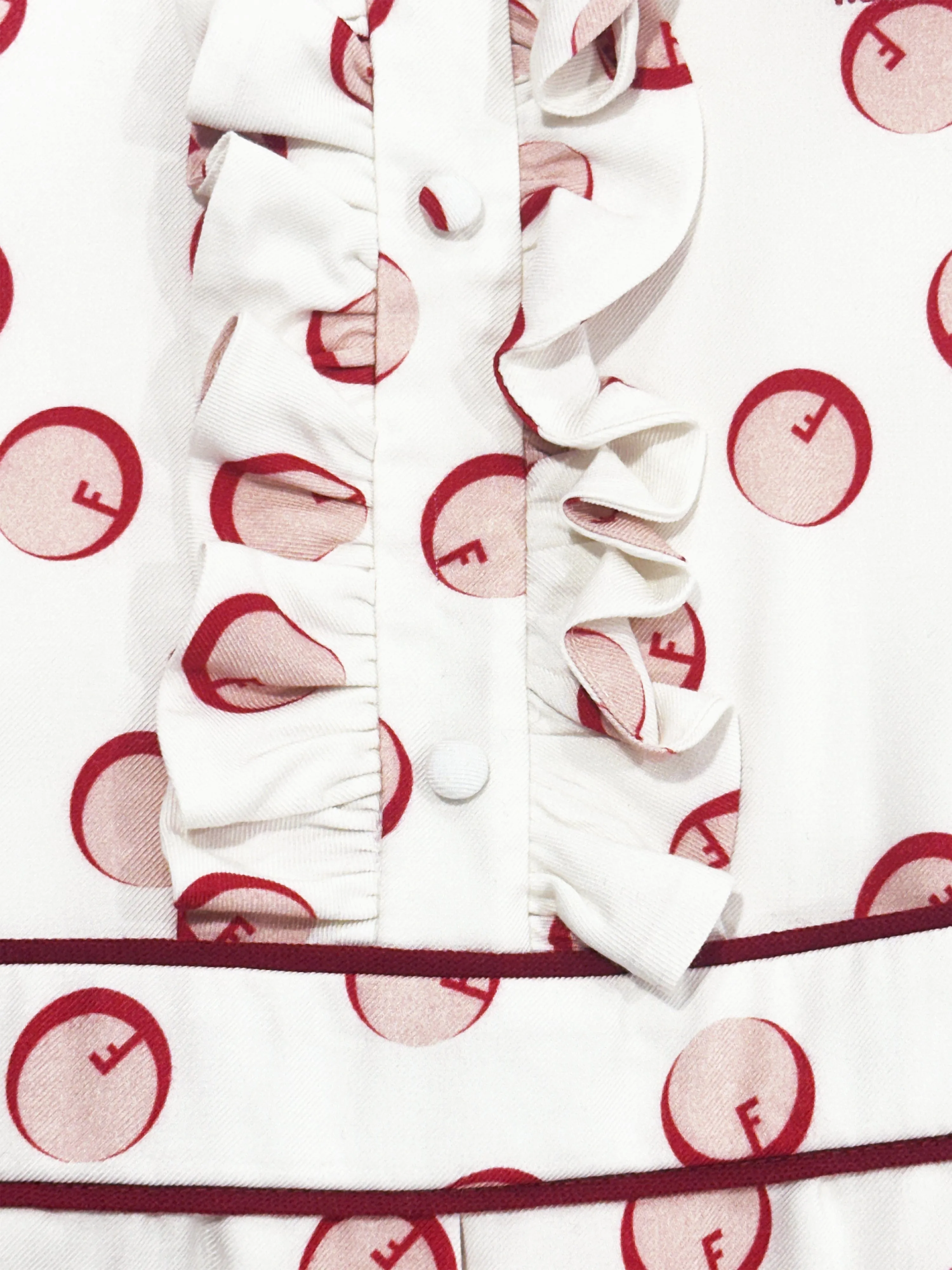Girls Shadow Bubbles Dress in White
