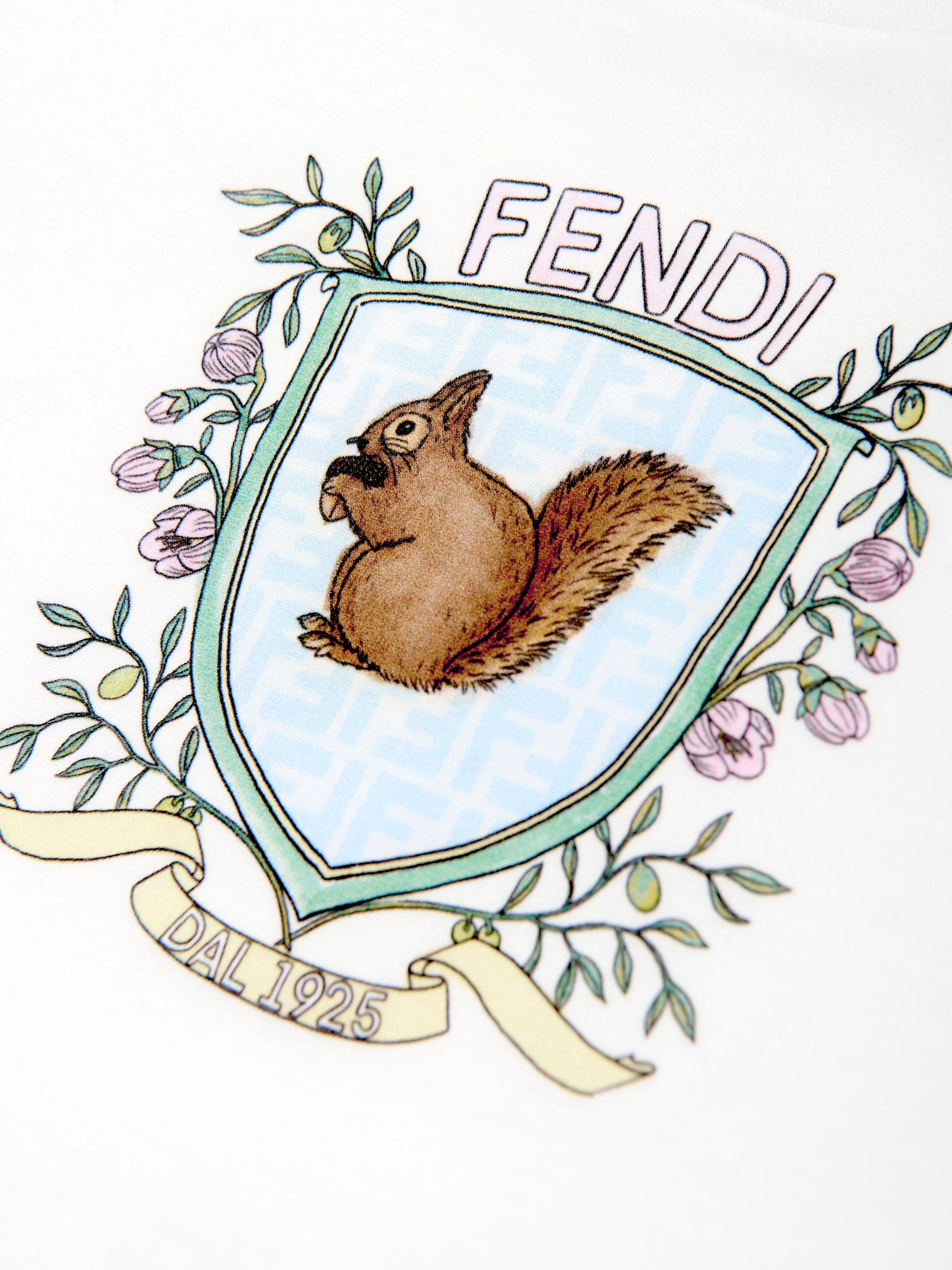 Girls Squirrel T-Shirt in White