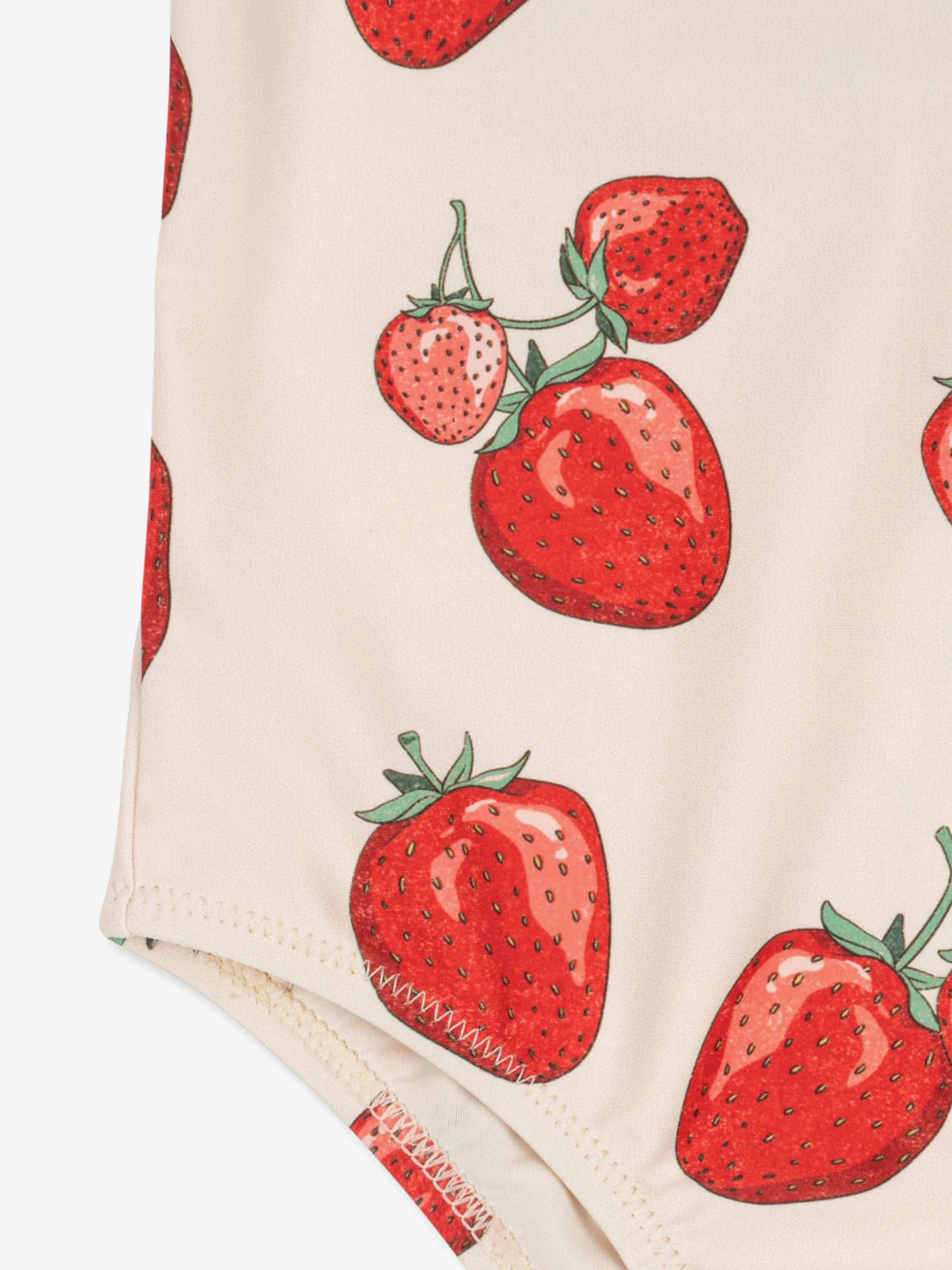 Girls Strawberry Swimsuit in Ivory