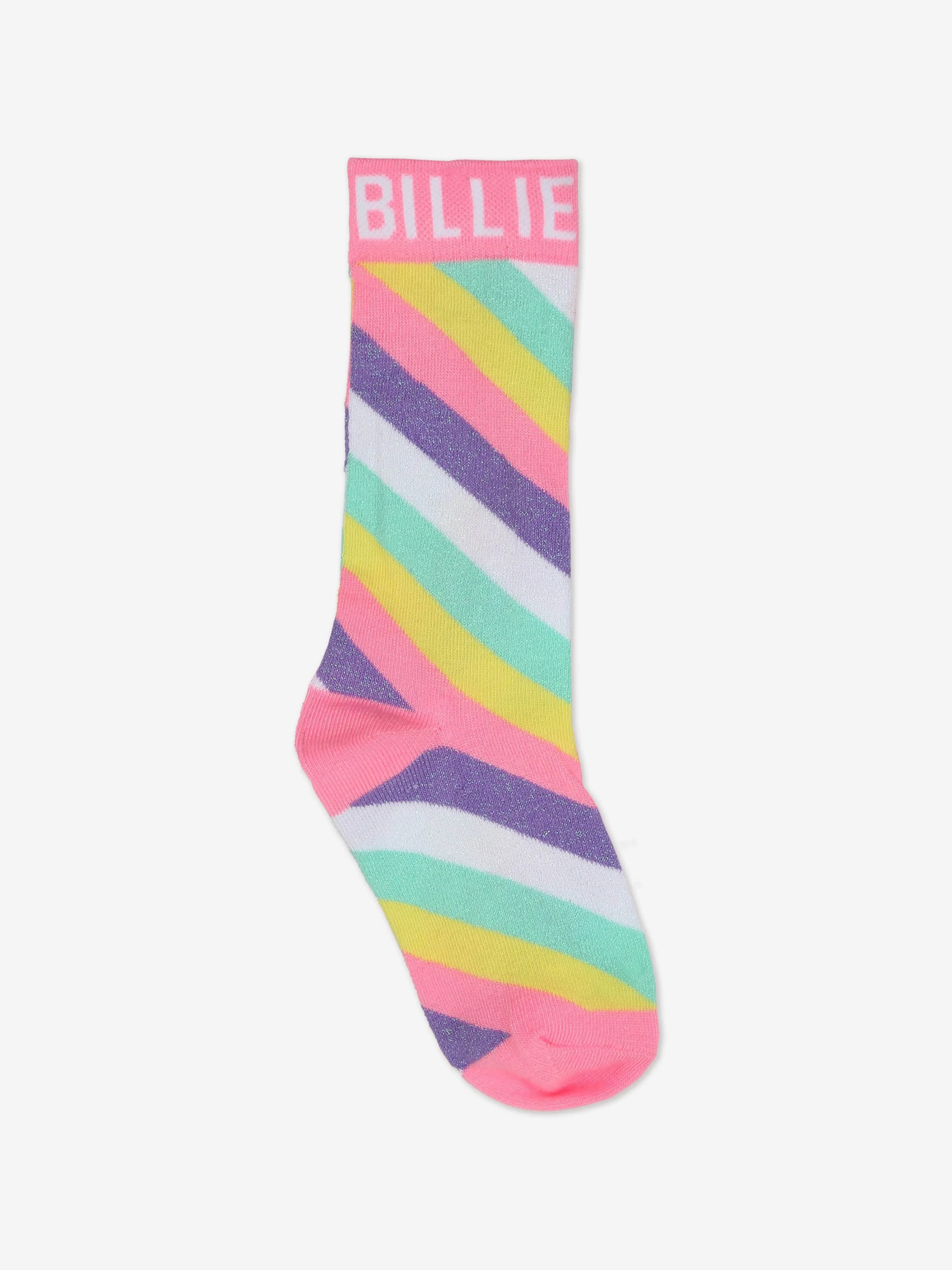 Girls Striped Logo Socks in Multicolour