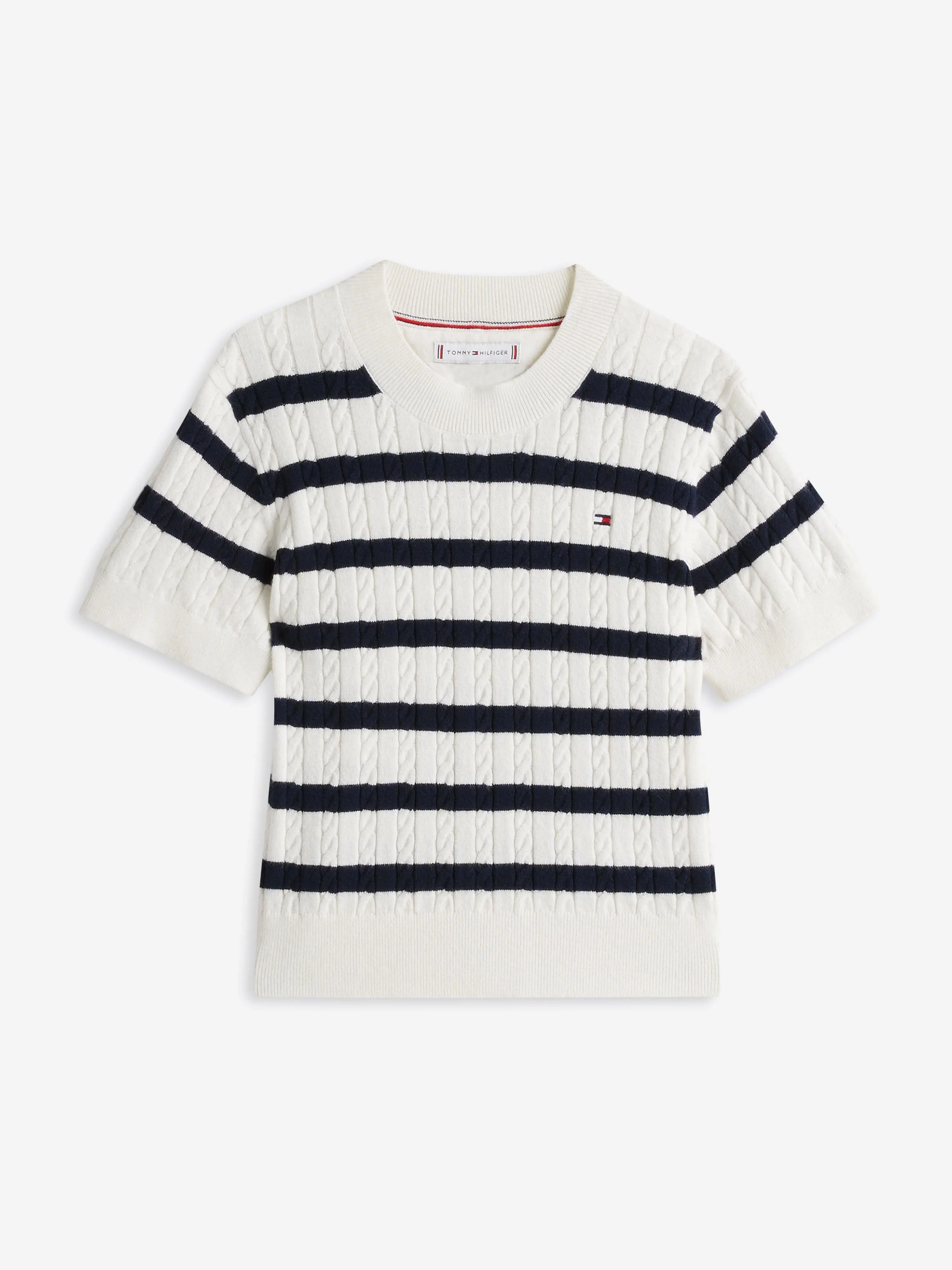 Girls Striped Mini Cable Jumper in Multicolour
