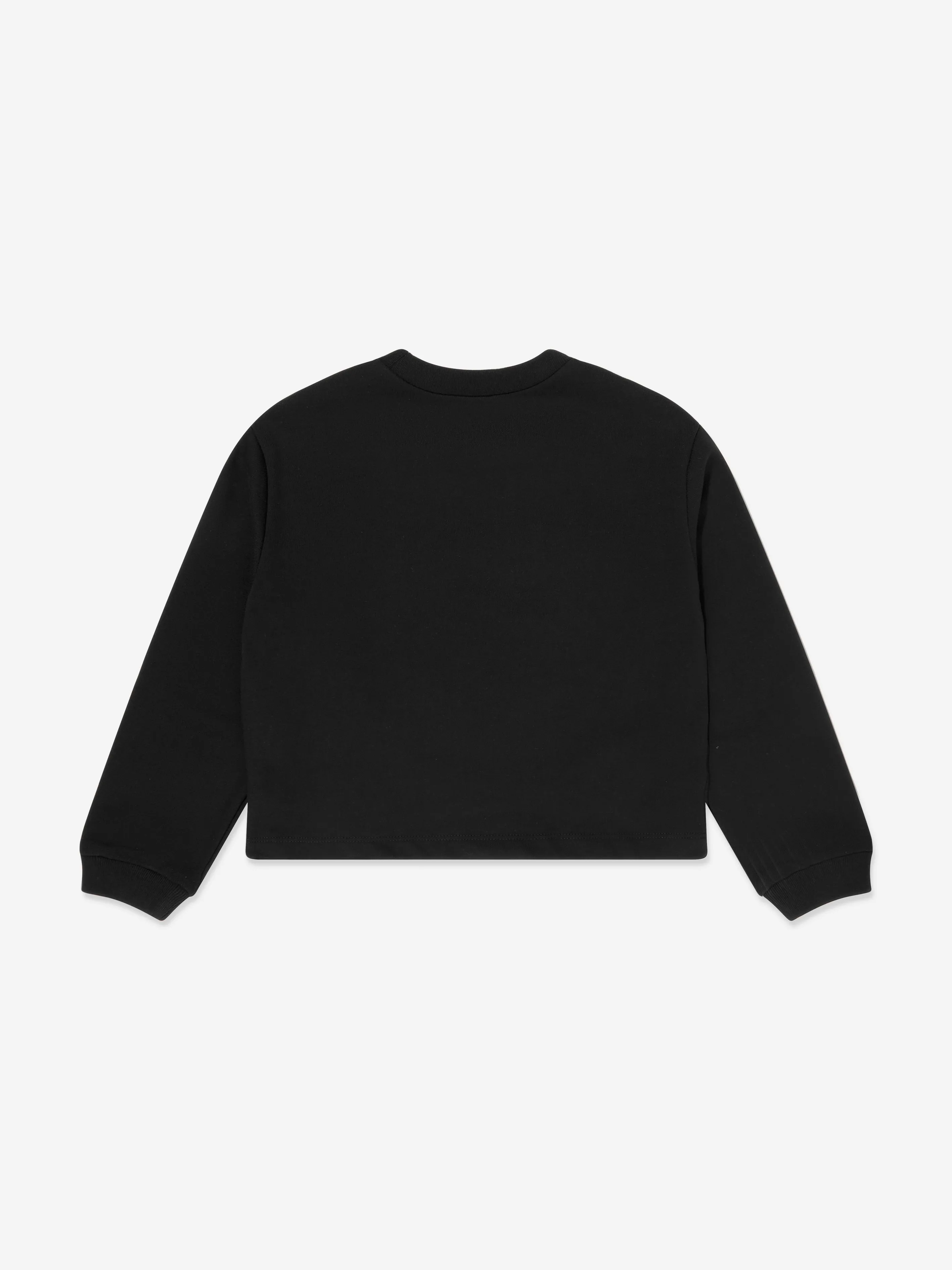 Girls Studded Gem Logo Sweatshirt in Black
