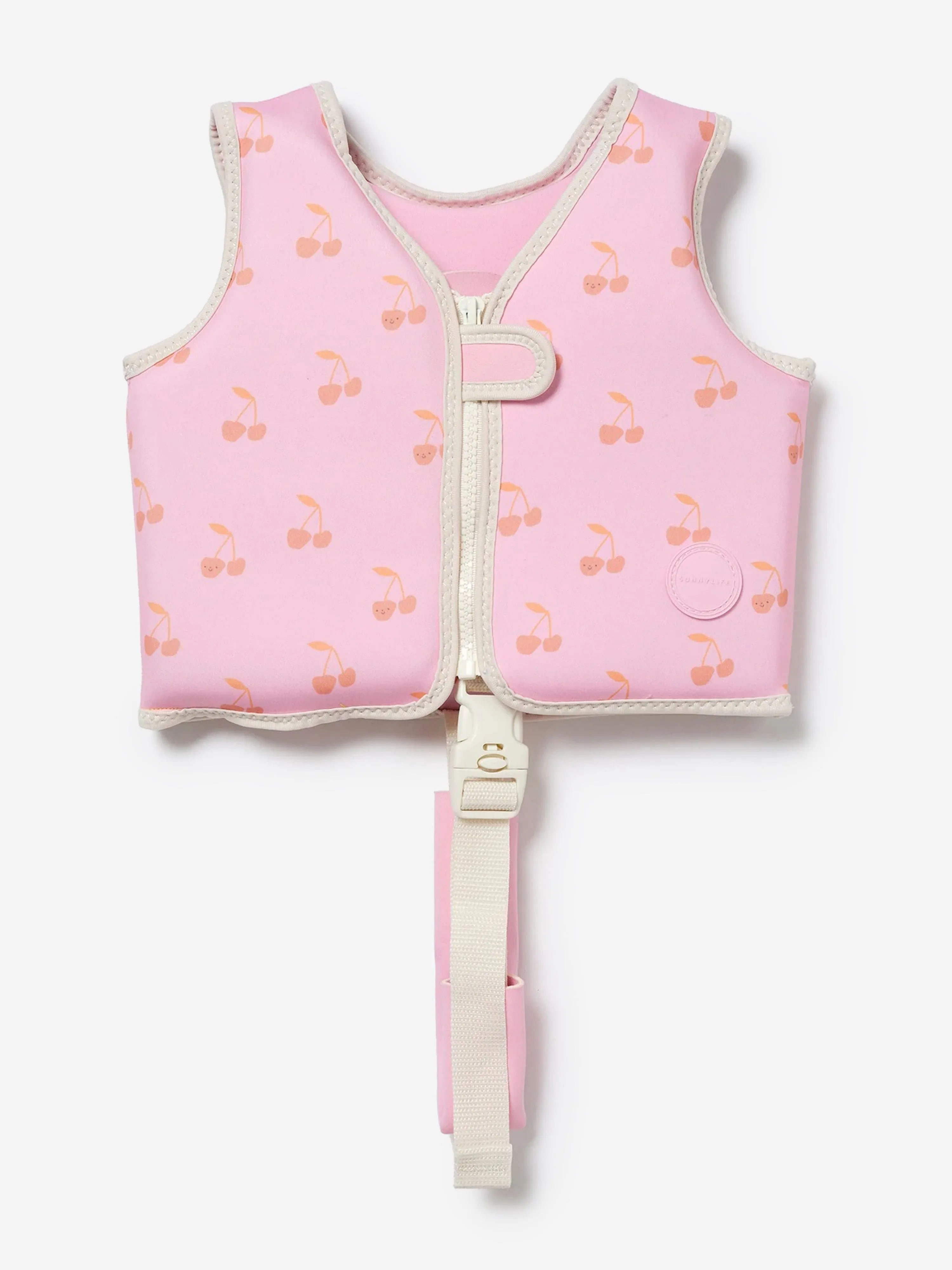 Girls Swim Vest Cotton Candy Cherry in Pink