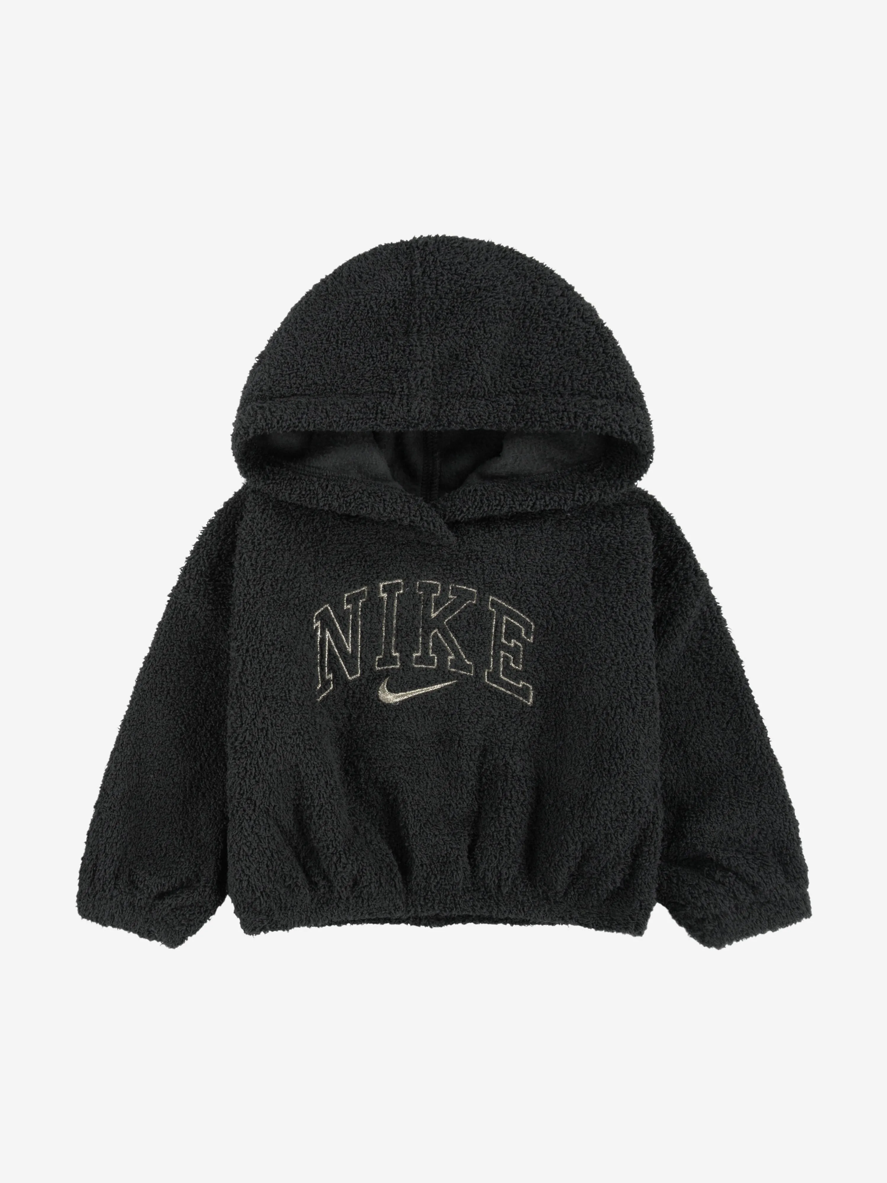 Girls Swoosh Spirit Teddy Tracksuit in Black