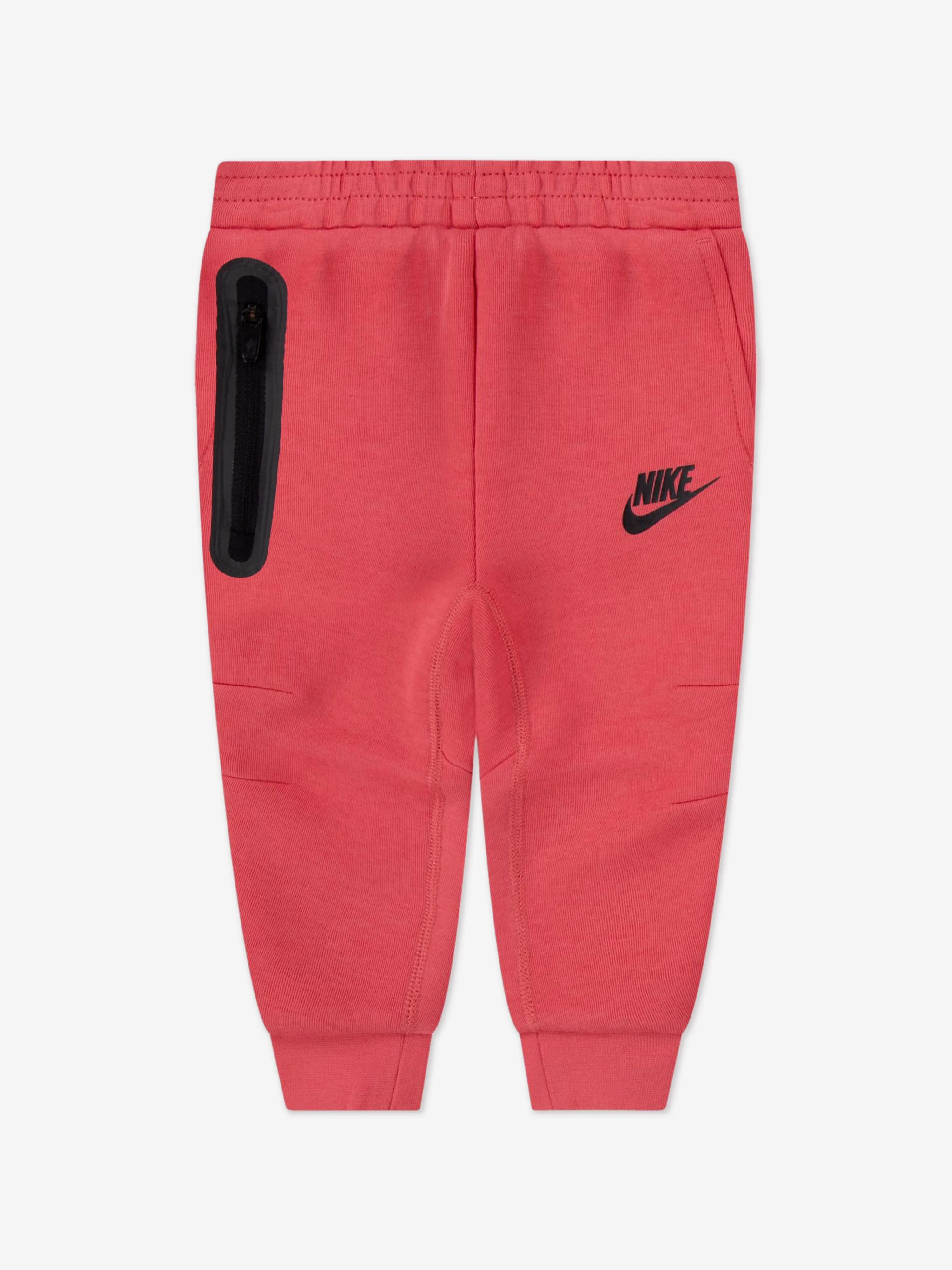 Girls Tech Fleece Hooded Full Zip Tracksuit in Pink