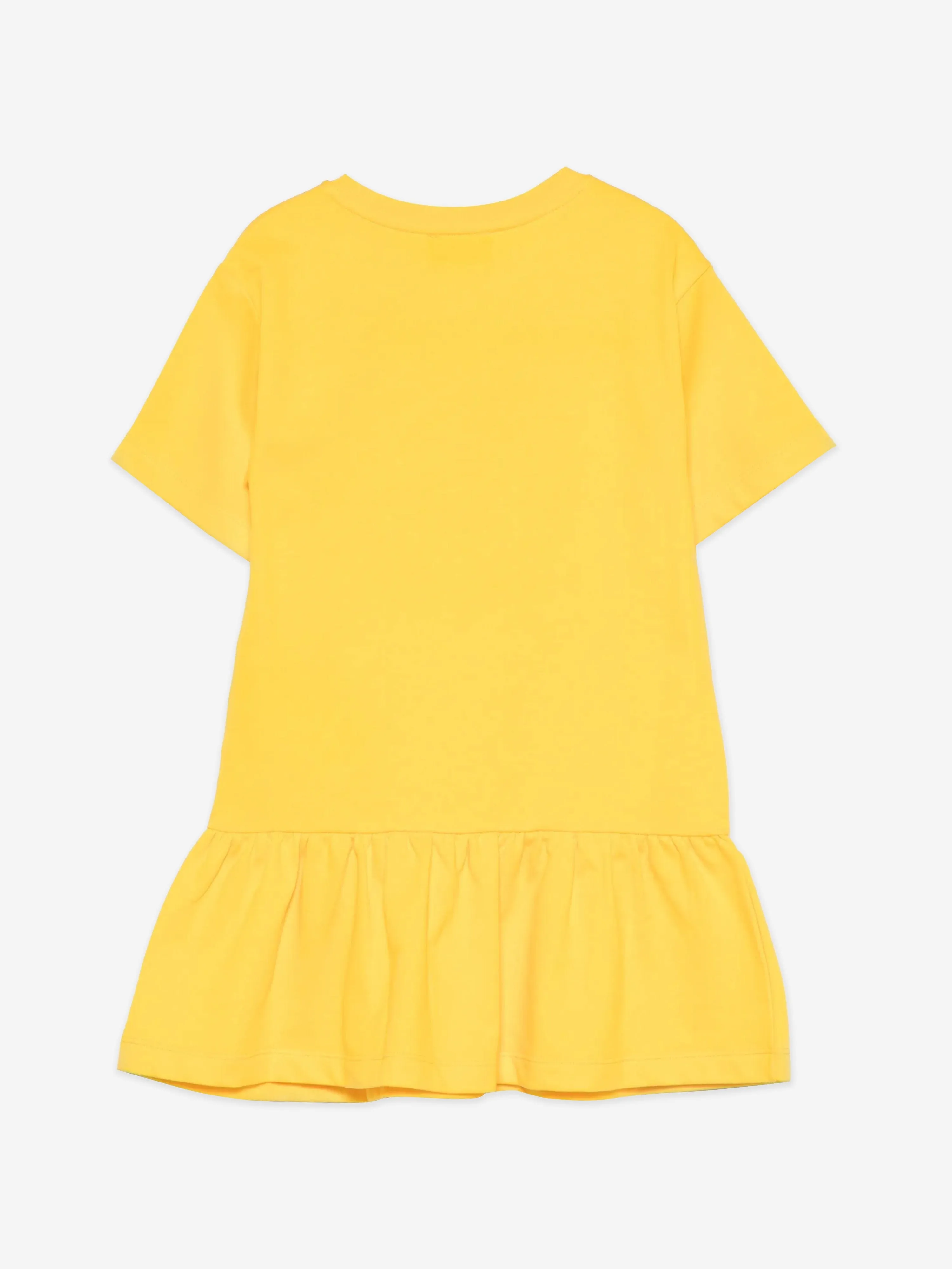 Girls Teddy Bear Logo Dress in Yellow