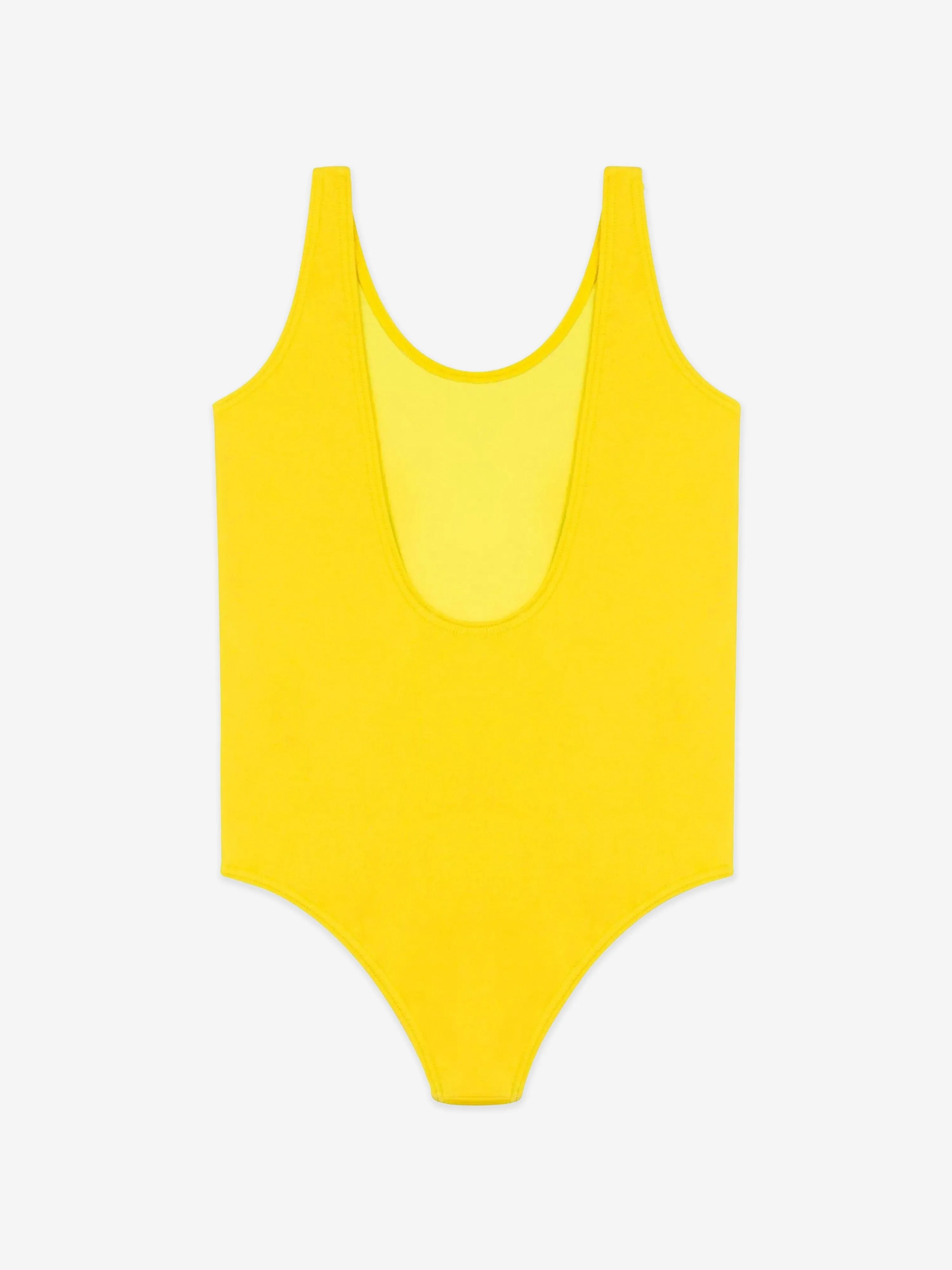 Girls Teddy Bear Logo Swimsuit in Yellow