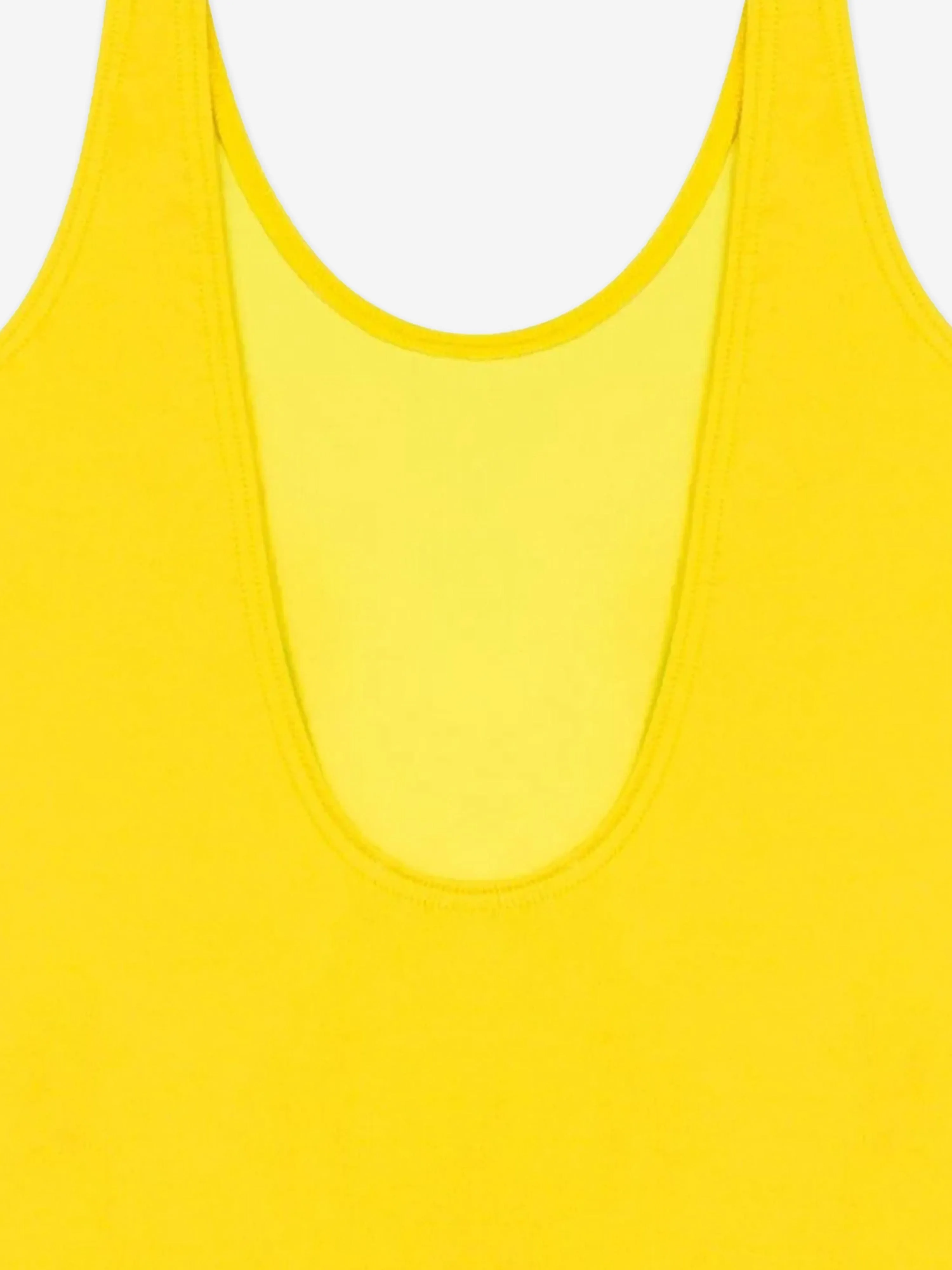 Girls Teddy Bear Logo Swimsuit in Yellow