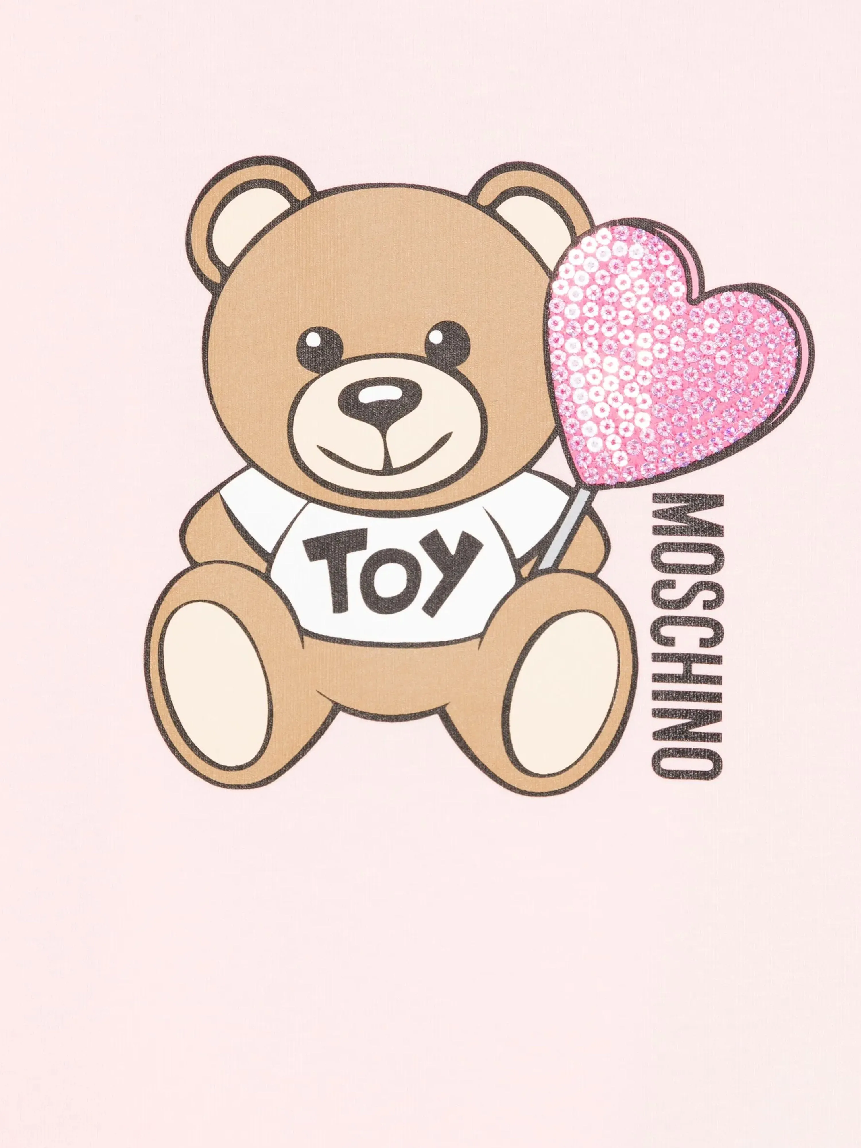 Girls Teddy Bear Logo T-Shirt in Pink