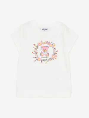 Girls Teddy Bear Maxi T-Shirt in Ivory