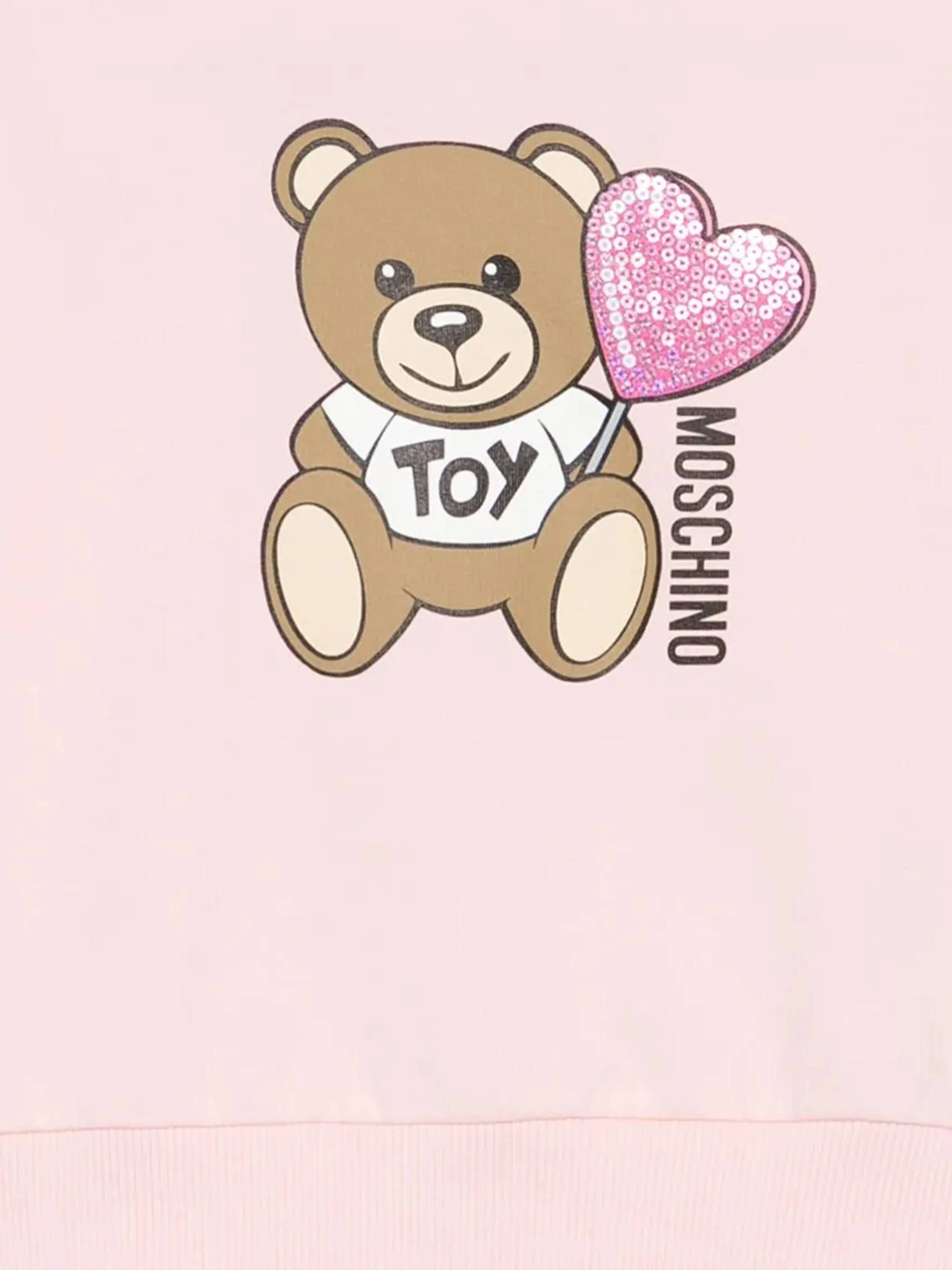 Girls Teddy Bear Sweatshirt in Pink