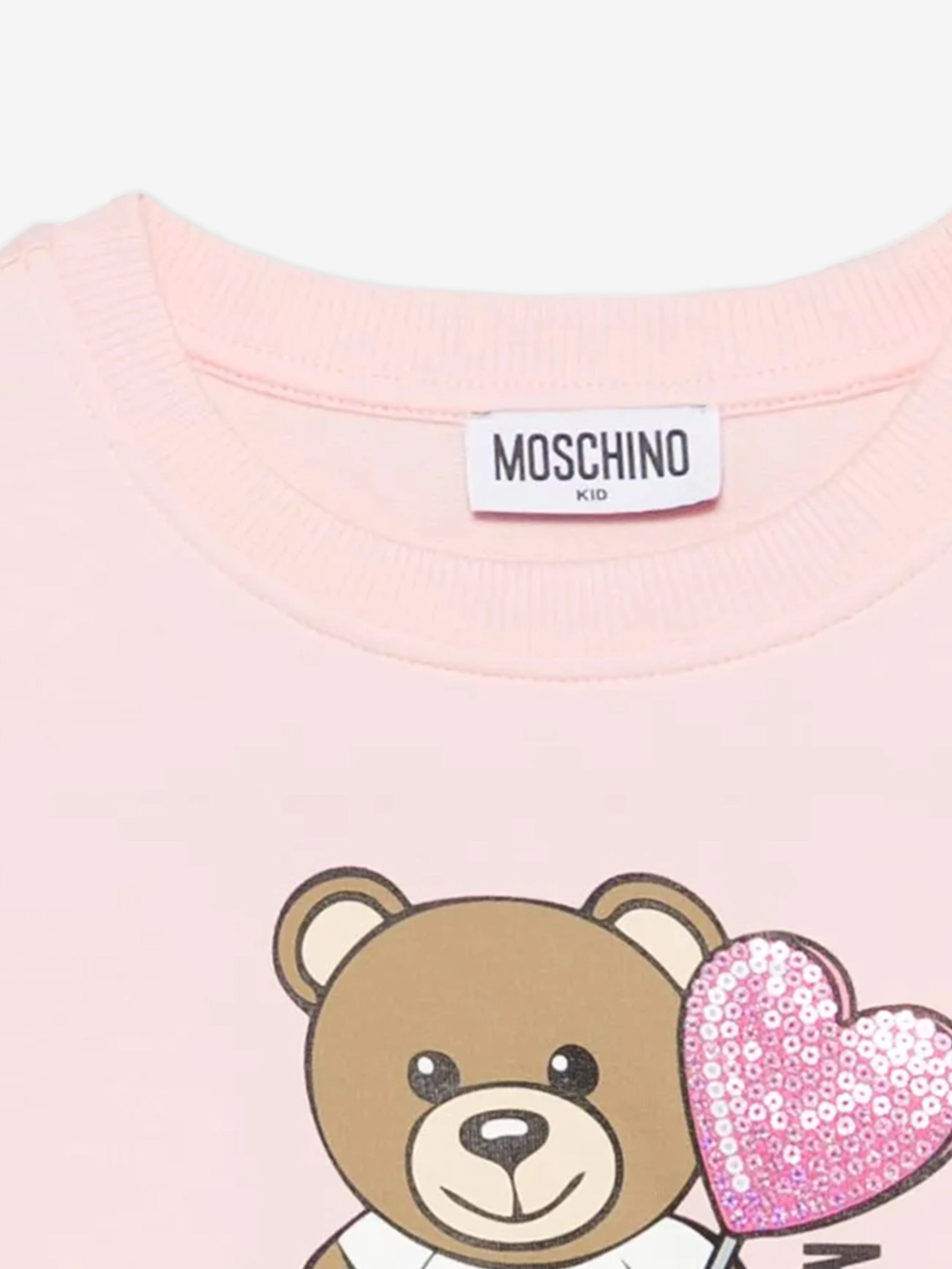 Girls Teddy Bear Sweatshirt in Pink