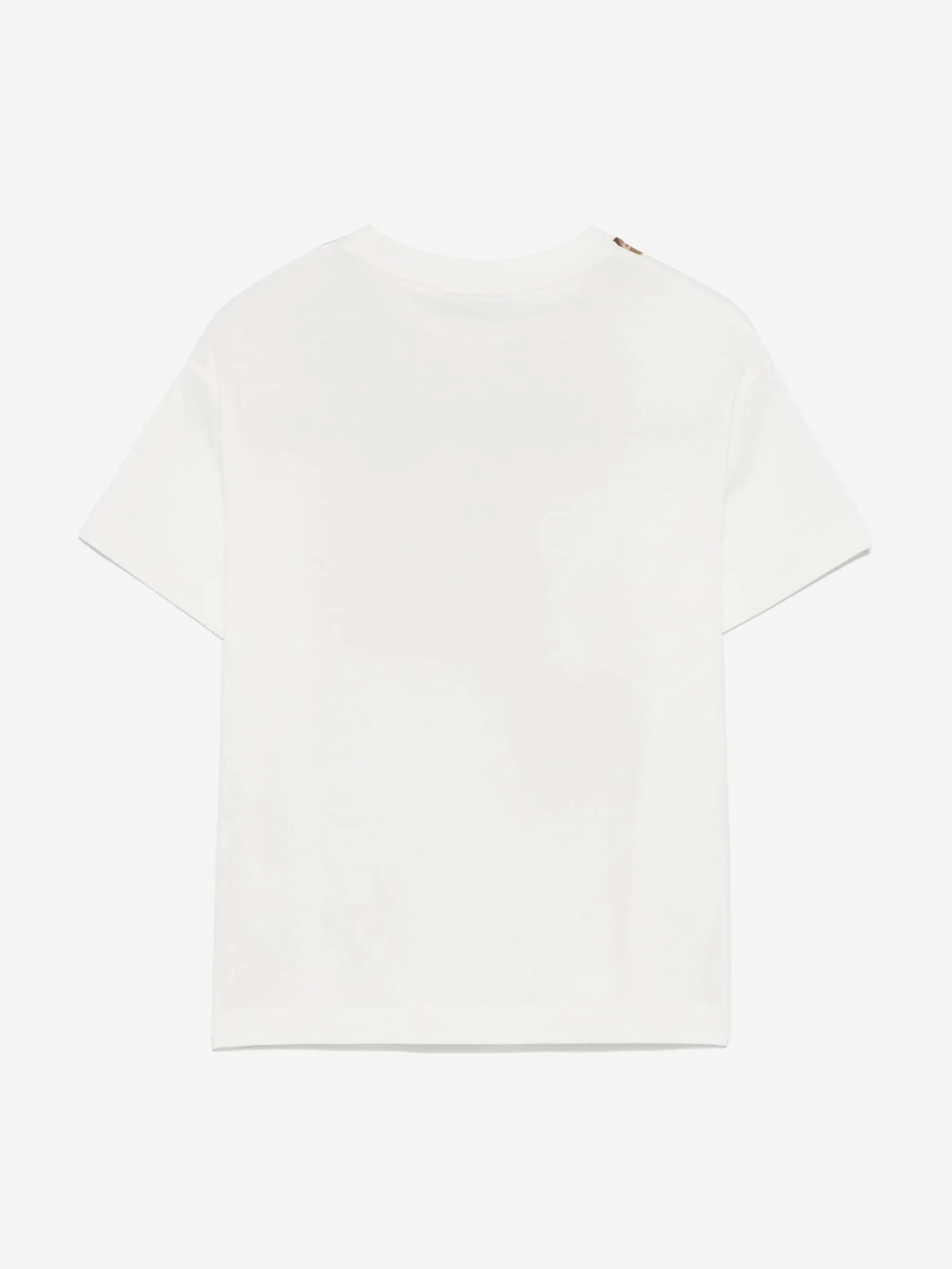 Girls Trompe l'oeil Bow Print T-Shirt in White