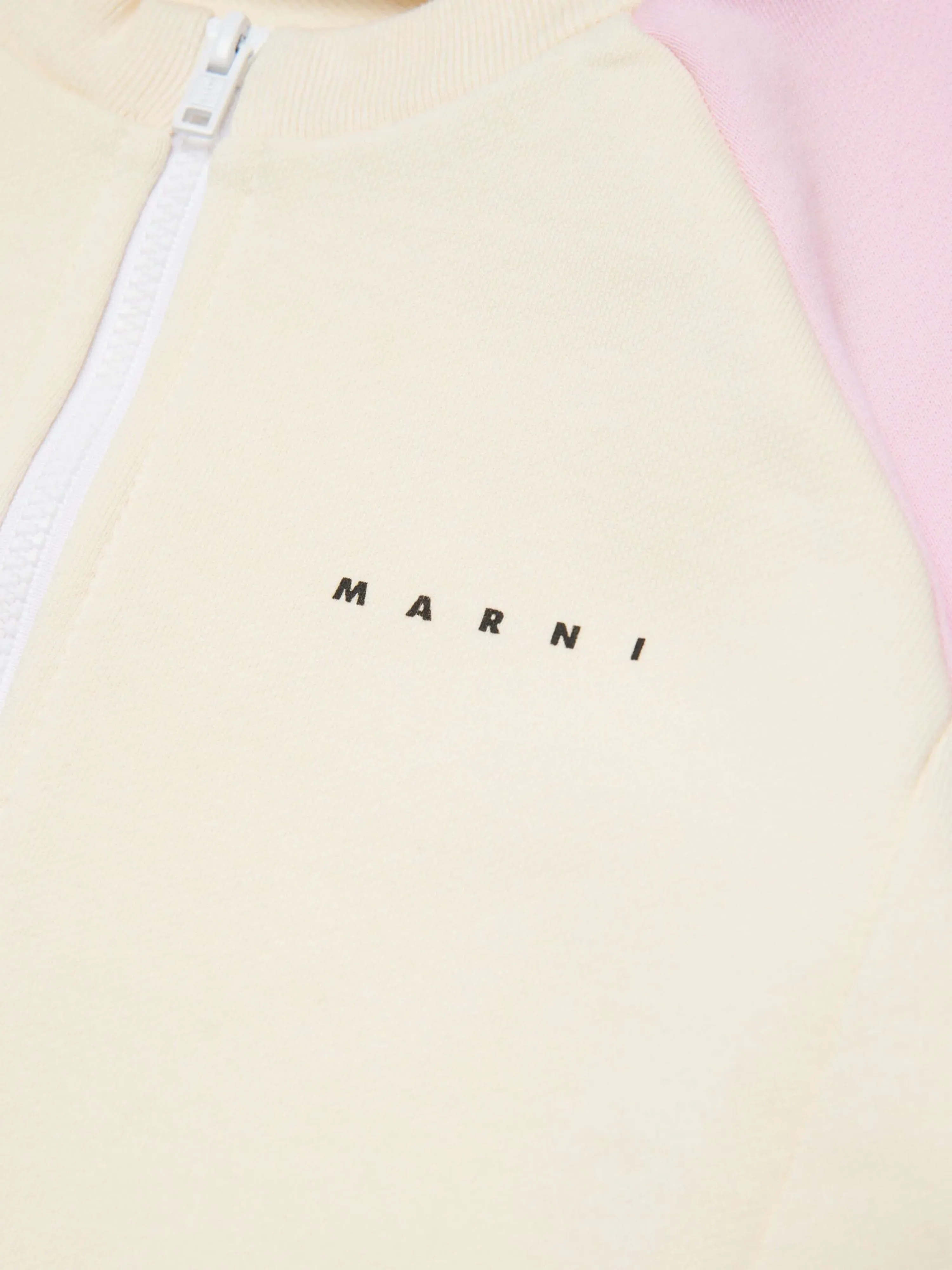 Girls Unbrushed Fleece Zip Dress in Ivory