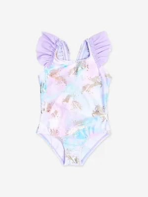 Girls Unicorn Swimsuit in Purple (UPF50 )