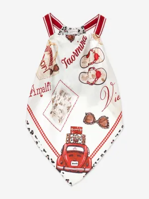 Girls Vacation Scarf Top in Red
