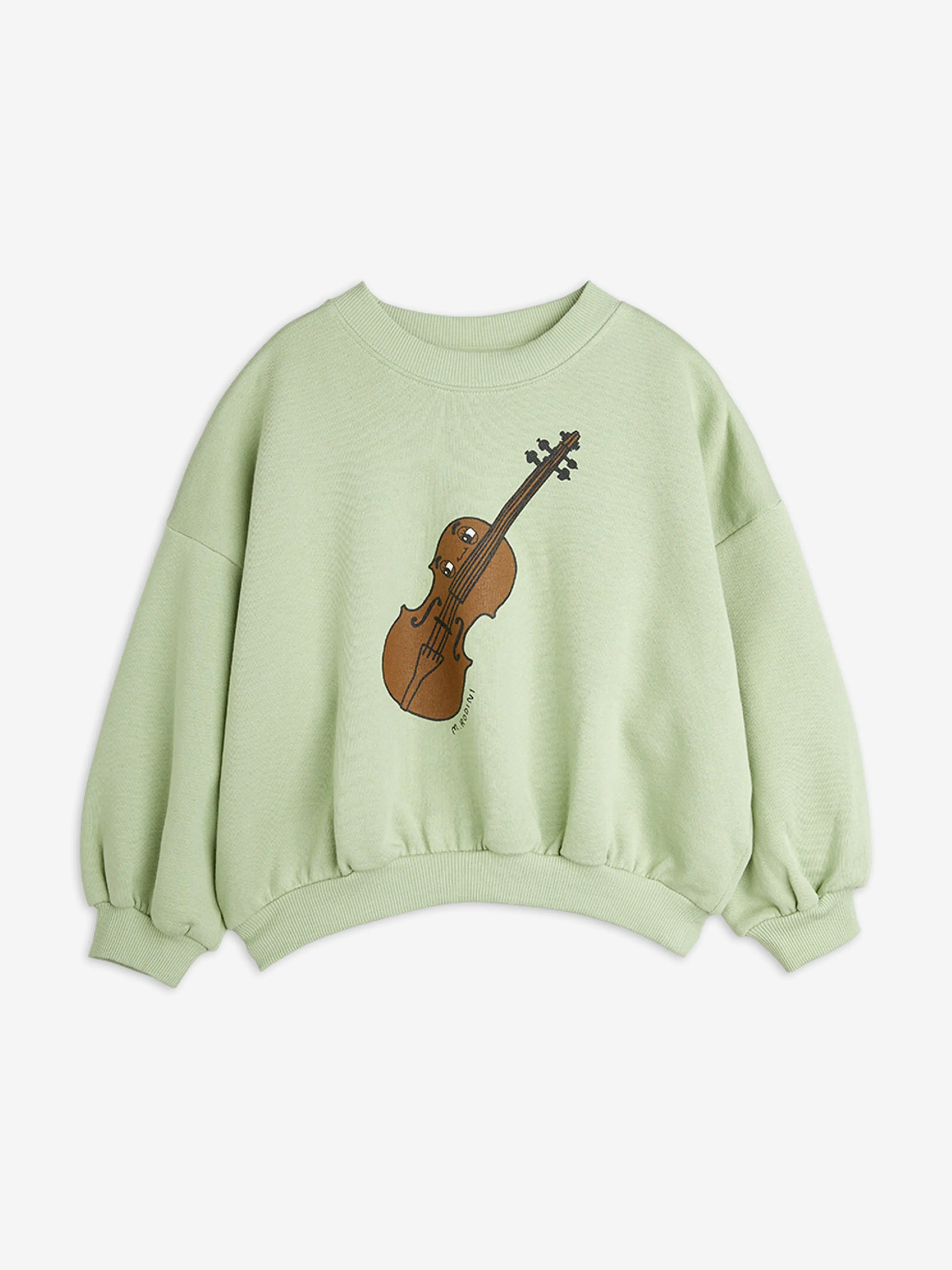 Girls Violin Sweatshirt in Green