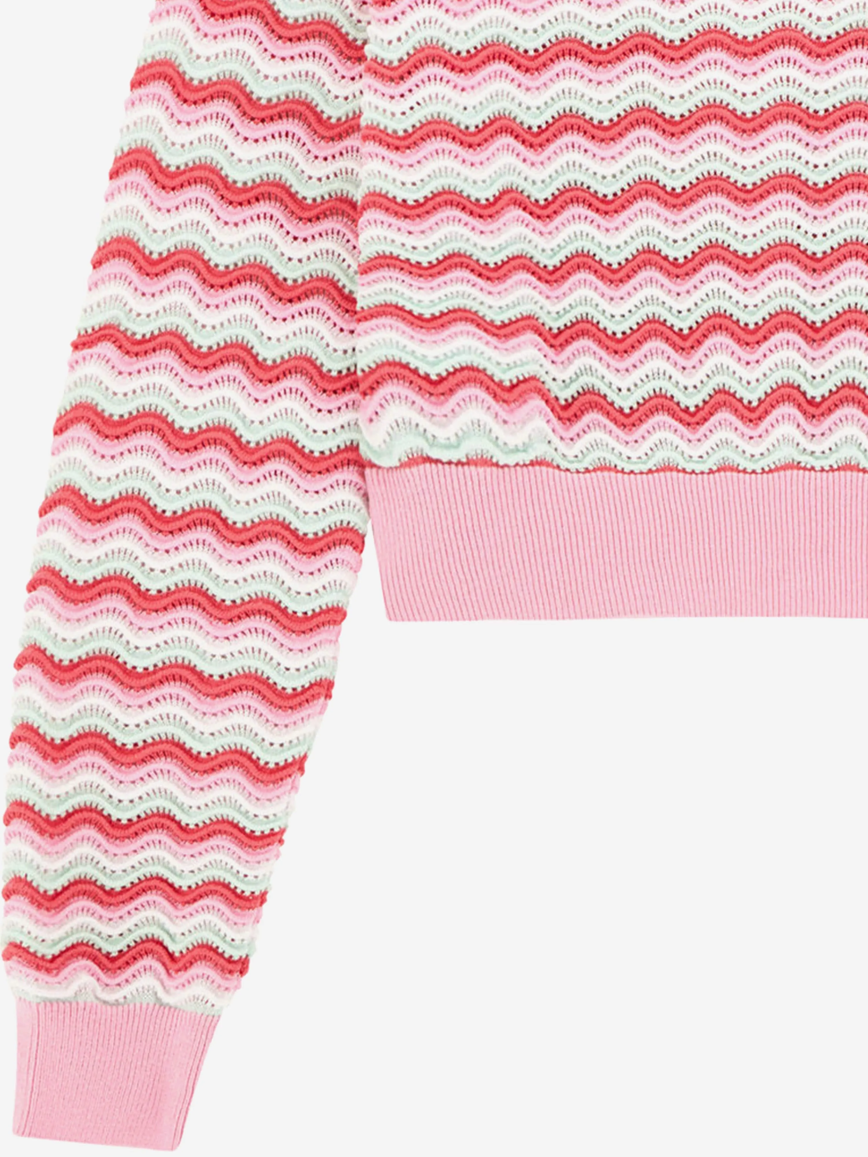 Girls Wavy Cardigan in Pink