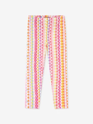 Girls Zigzag Leggings in Multicolour