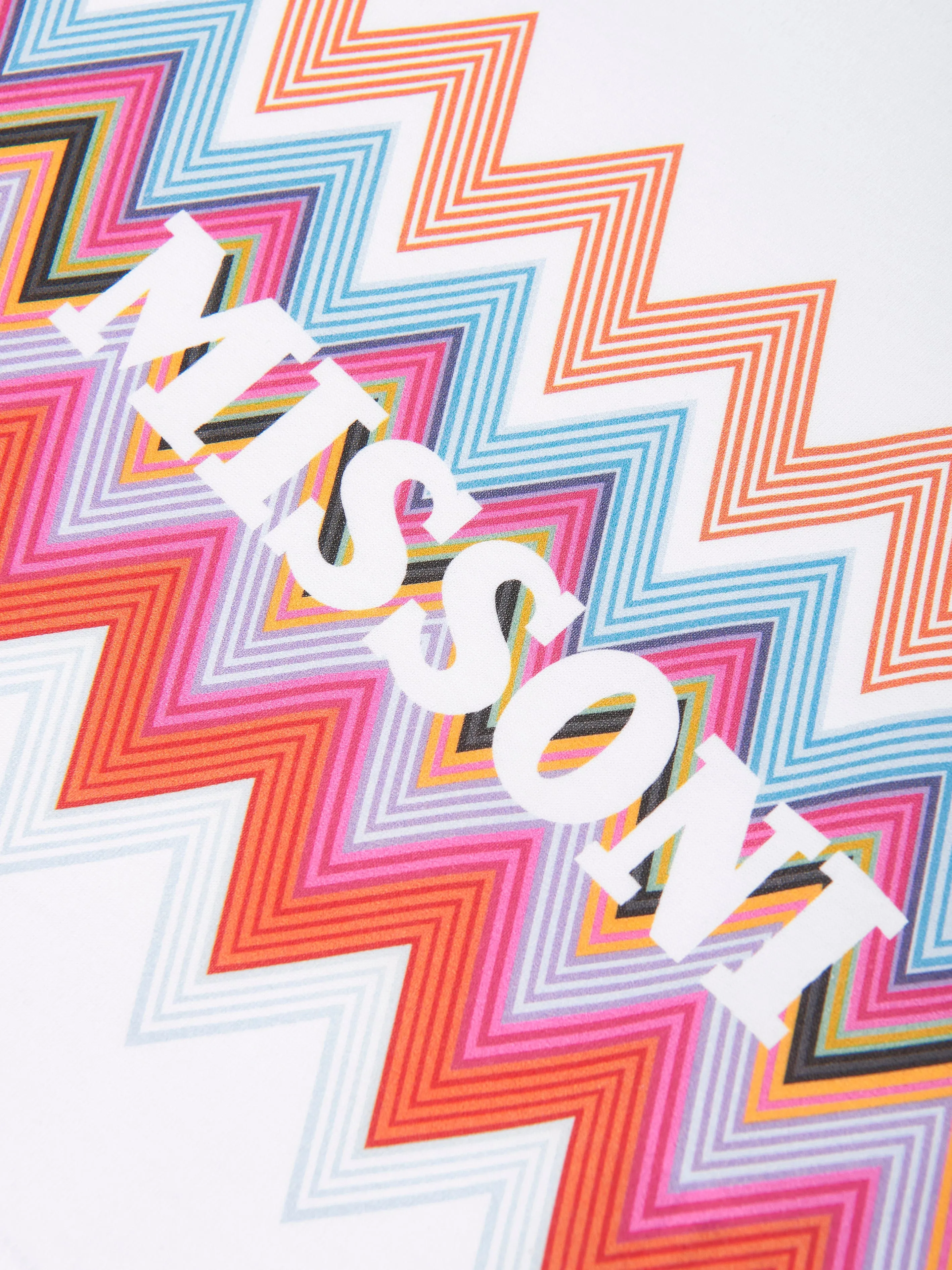 Girls Zigzag Logo T-Shirt in White