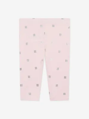 Givenchy Baby Girls 4G Logo Leggings in Pink