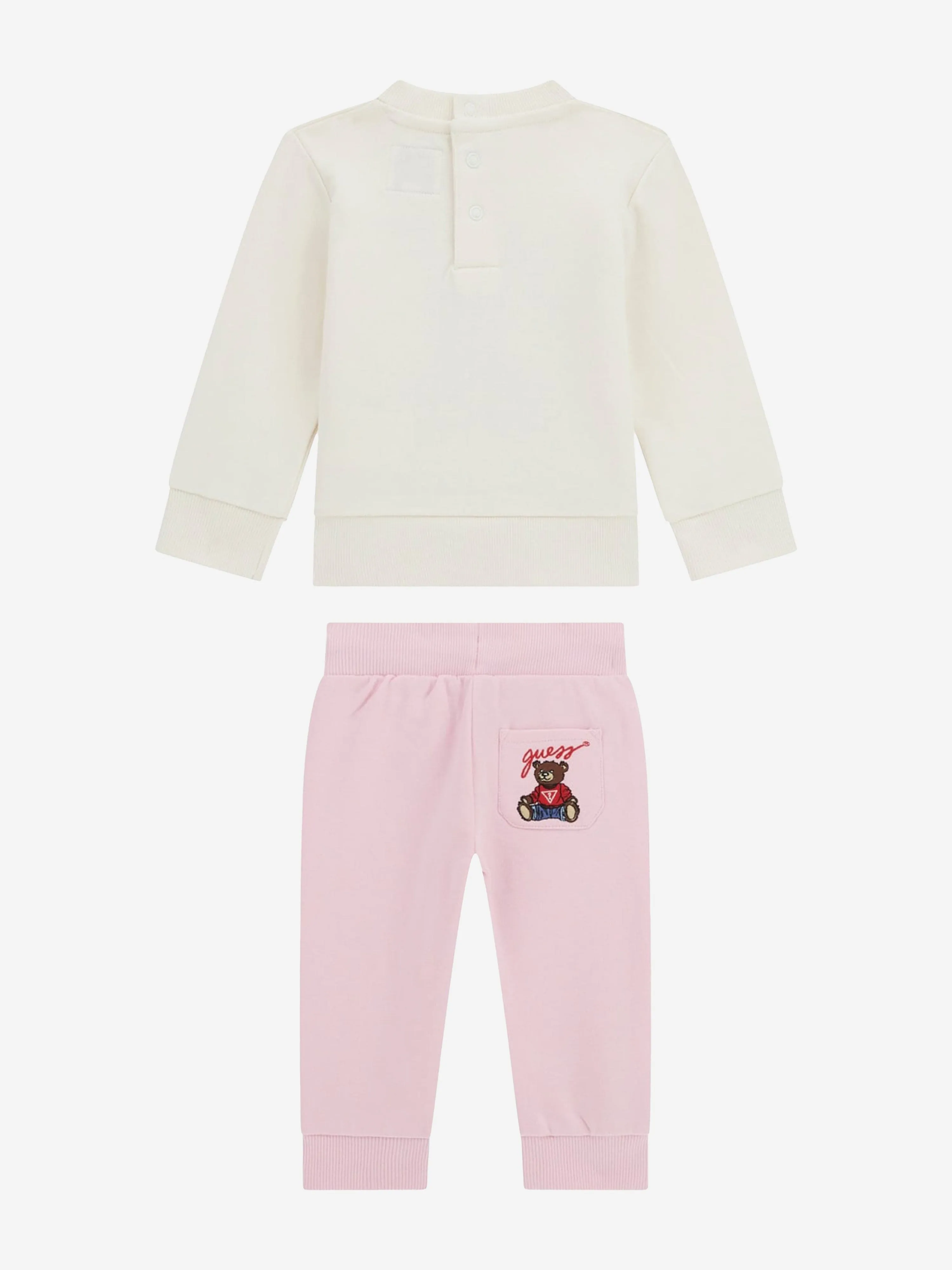 Guess Baby Girls Teddy Bear Top and Pants Set in Ivory