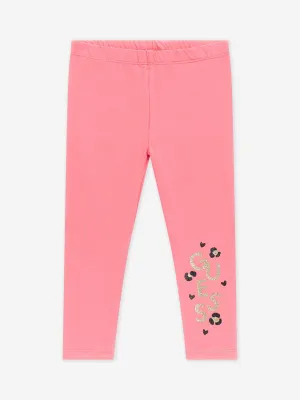 Guess Girls Logo Leggings in Pink