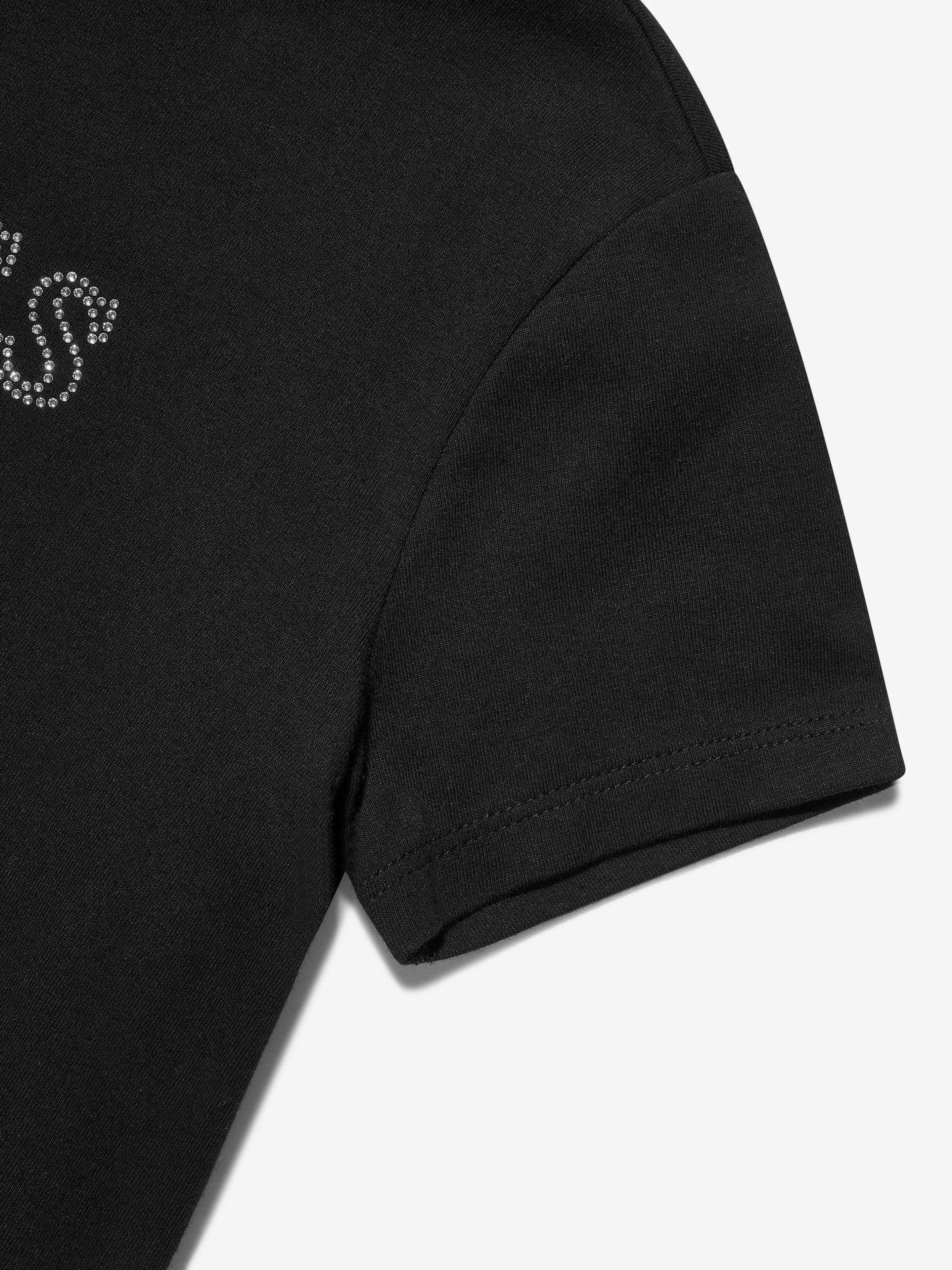 Guess Girls Logo T-Shirt in Black