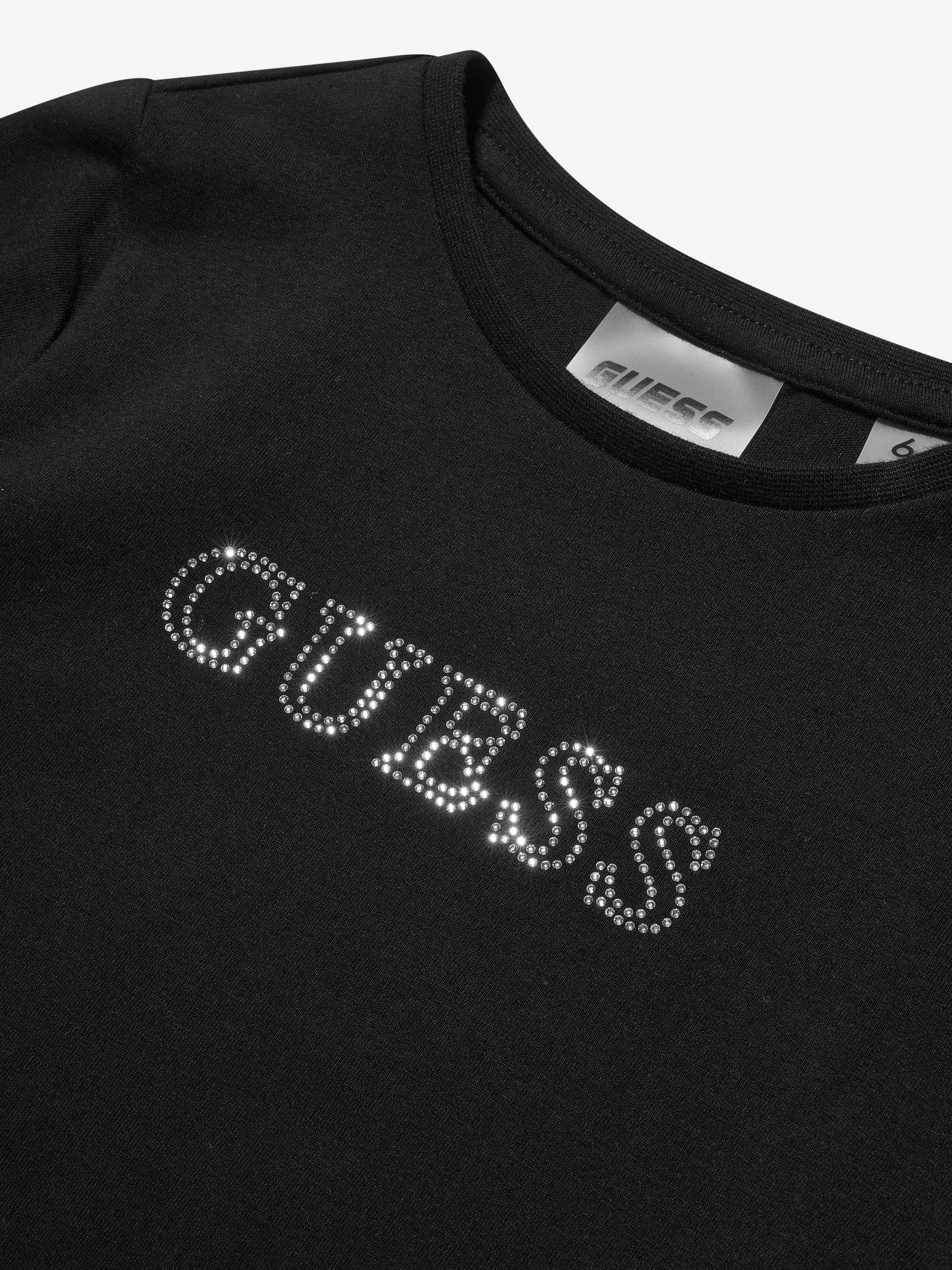 Guess Girls Logo T-Shirt in Black