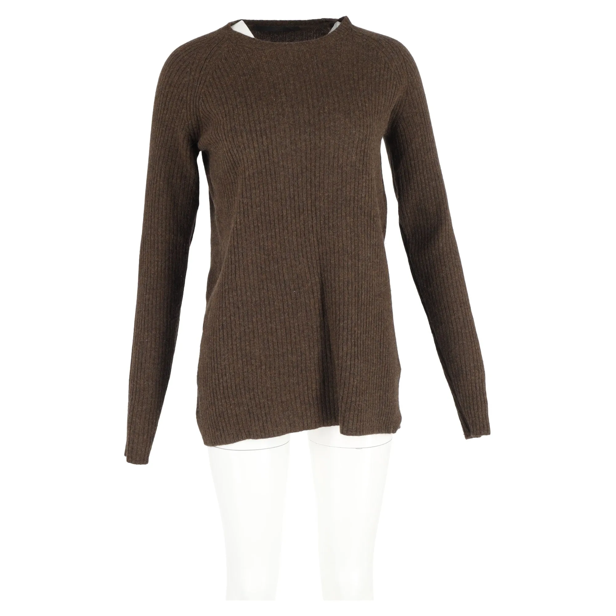 Haider Ackermann Crewneck Sweater in Brown Wool