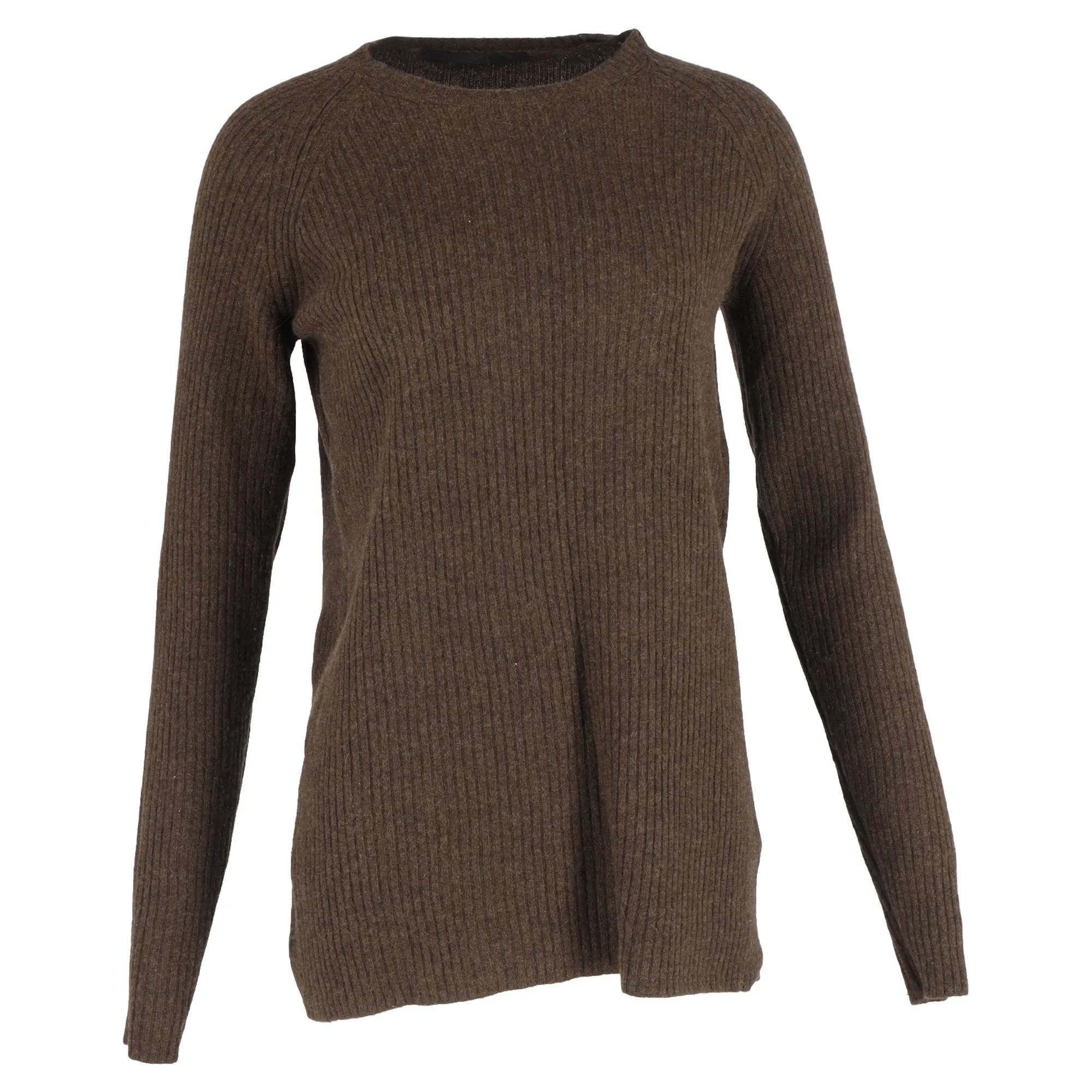 Haider Ackermann Crewneck Sweater in Brown Wool