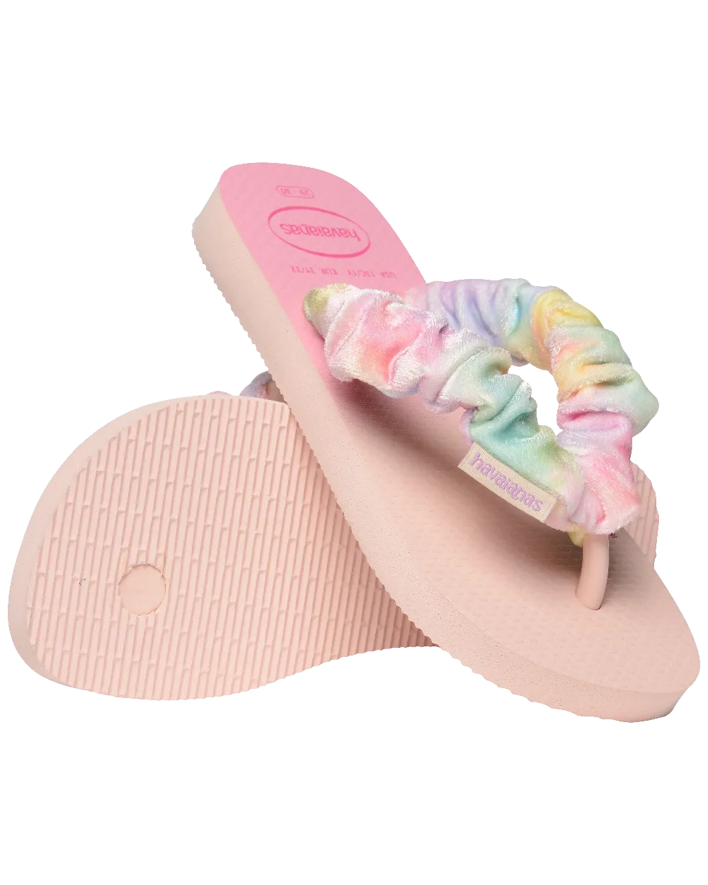 Havaianas Shoes Girls Fluffy Flip Flops in Ballet Rose