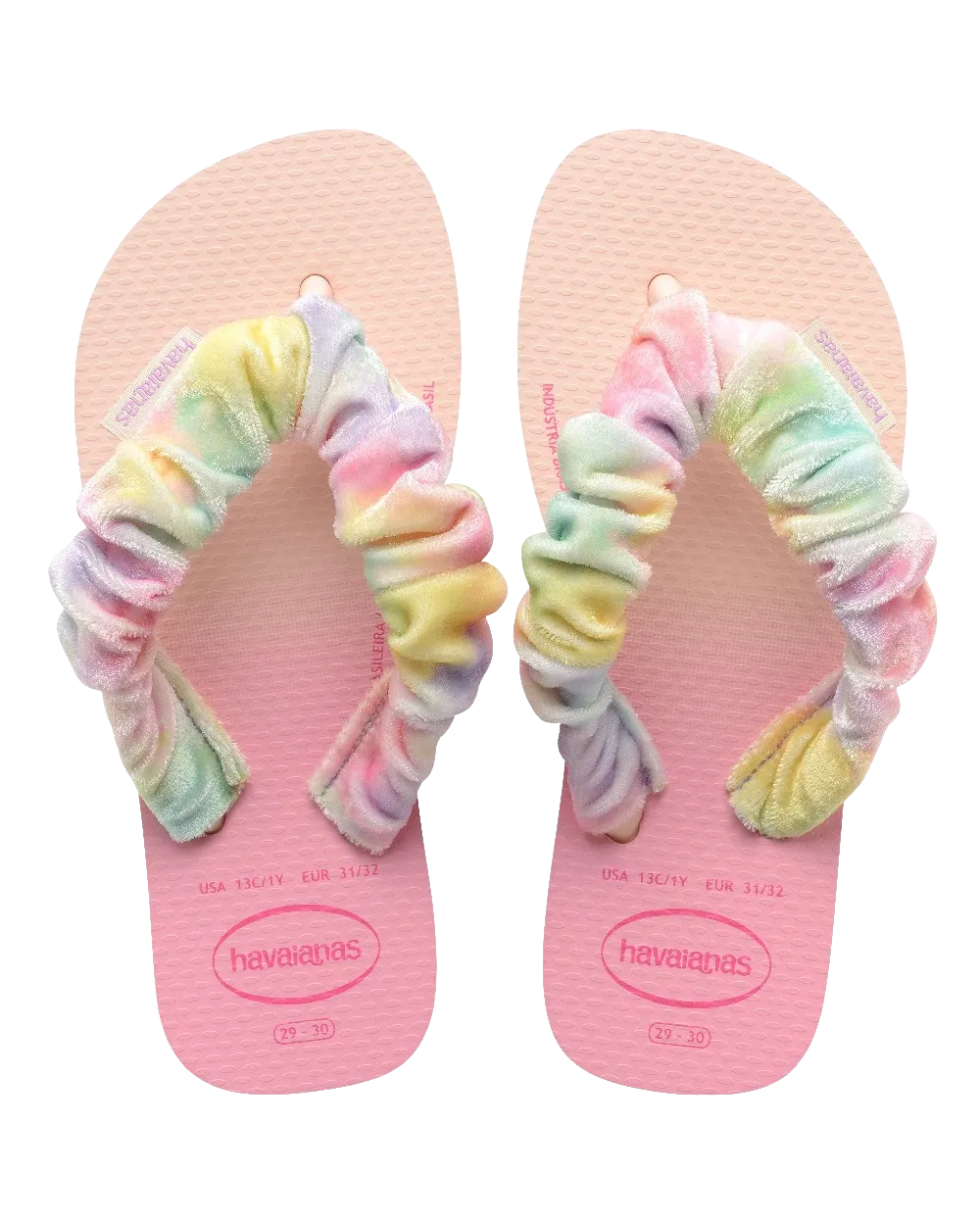 Havaianas Shoes Girls Fluffy Flip Flops in Ballet Rose
