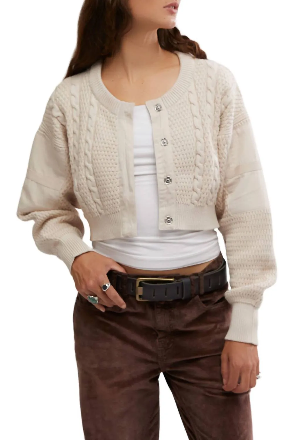 Heritage Cardigan In Crystal Grey