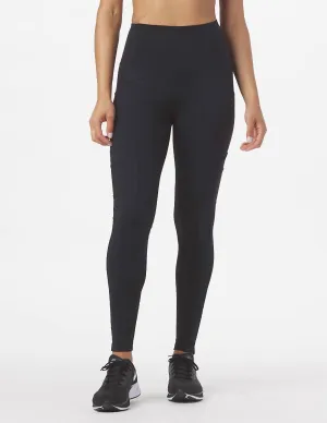 High Waist Compression Cargo Leggings In Black