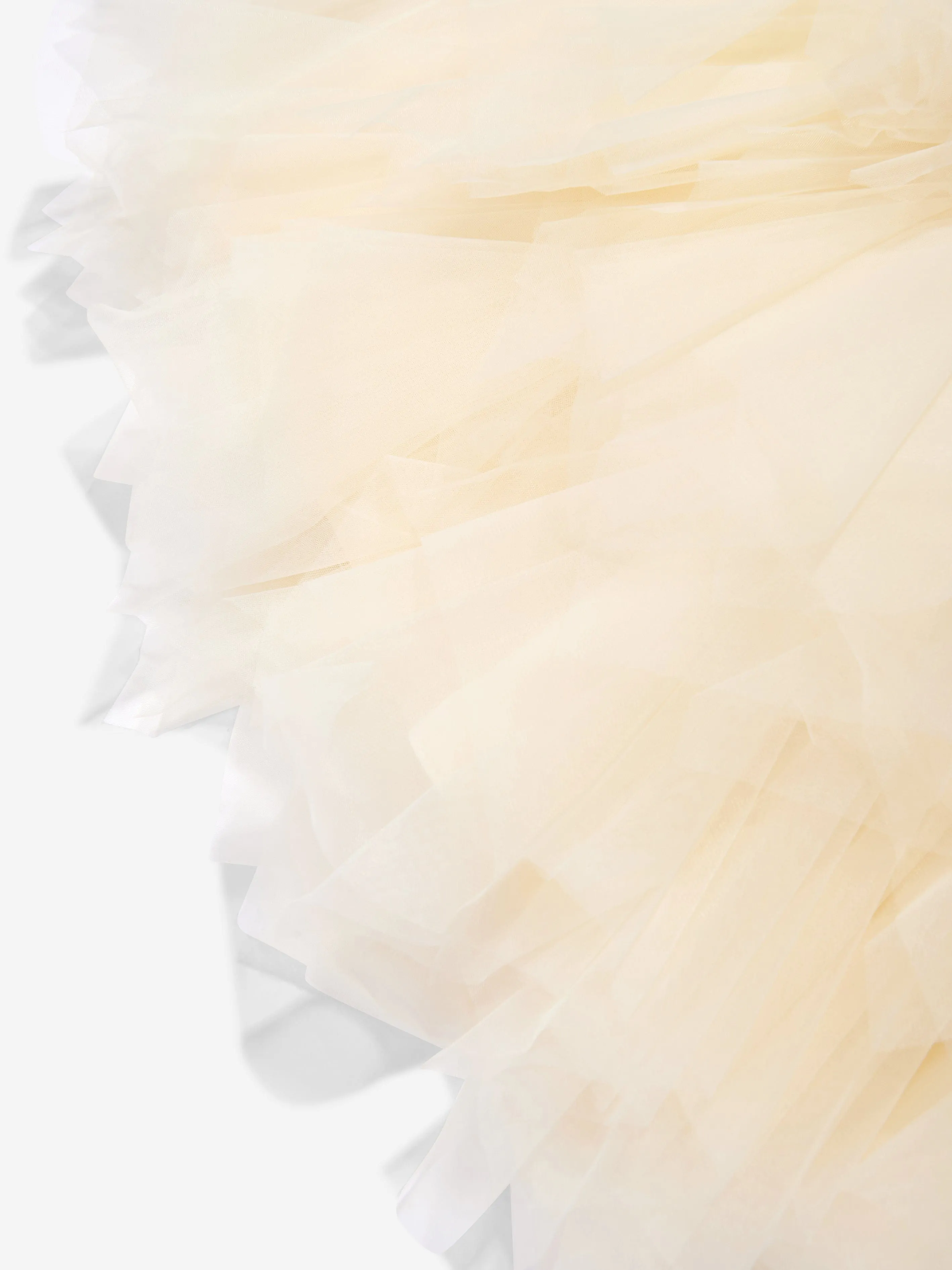 iAMe Girls Tulle Tiered Dress in Cream