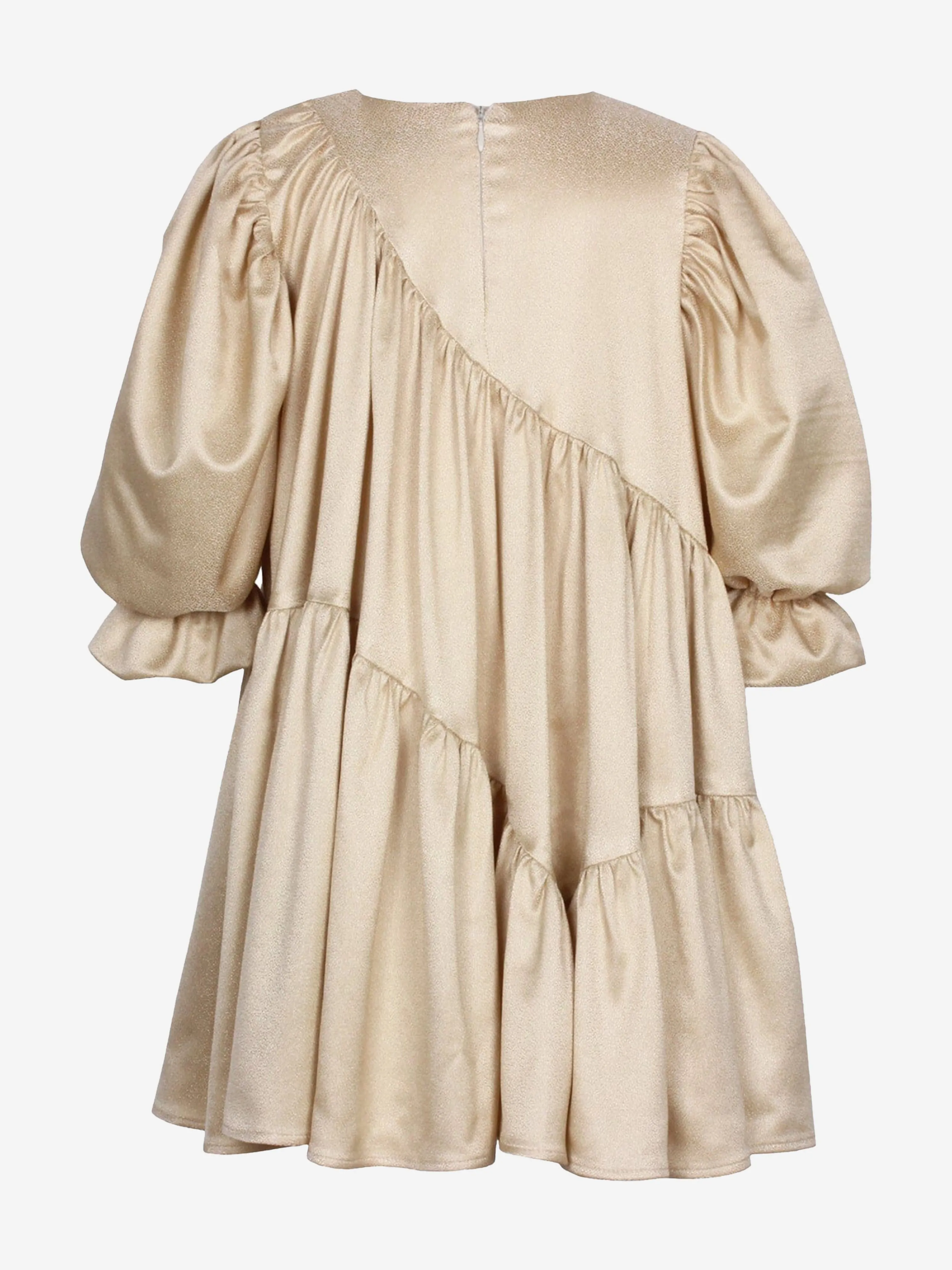 Jessie And James Girls Avery Sparkle Dress in Gold