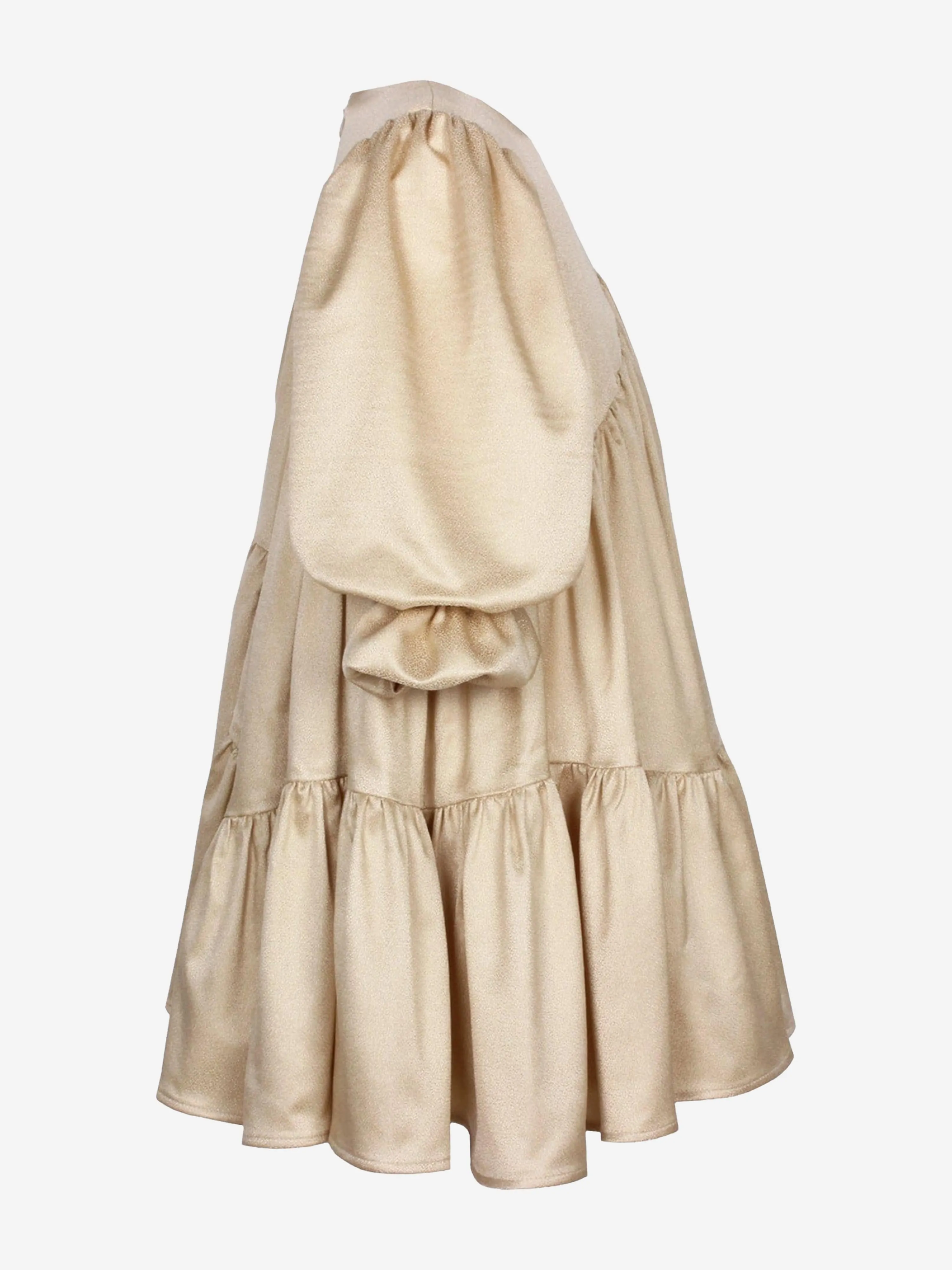Jessie And James Girls Avery Sparkle Dress in Gold